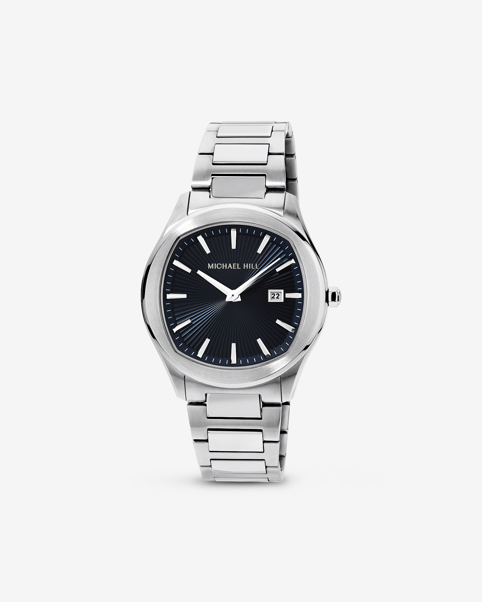 Quartz Watch with Deep Blue Dial in Stainless Steel