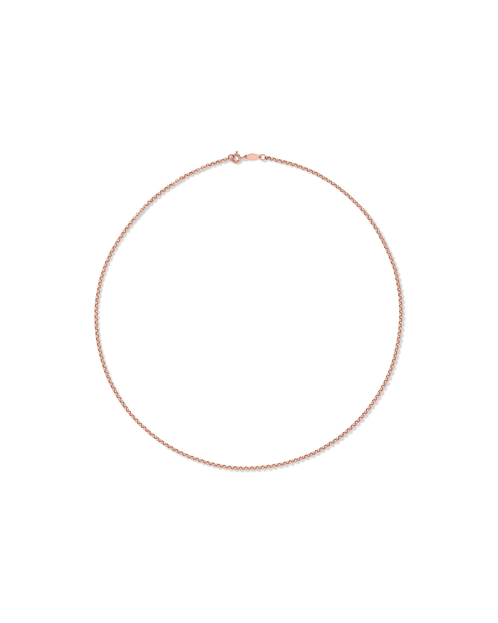 50cm (20") Hollow Belcher Chain in 10kt Rose Gold