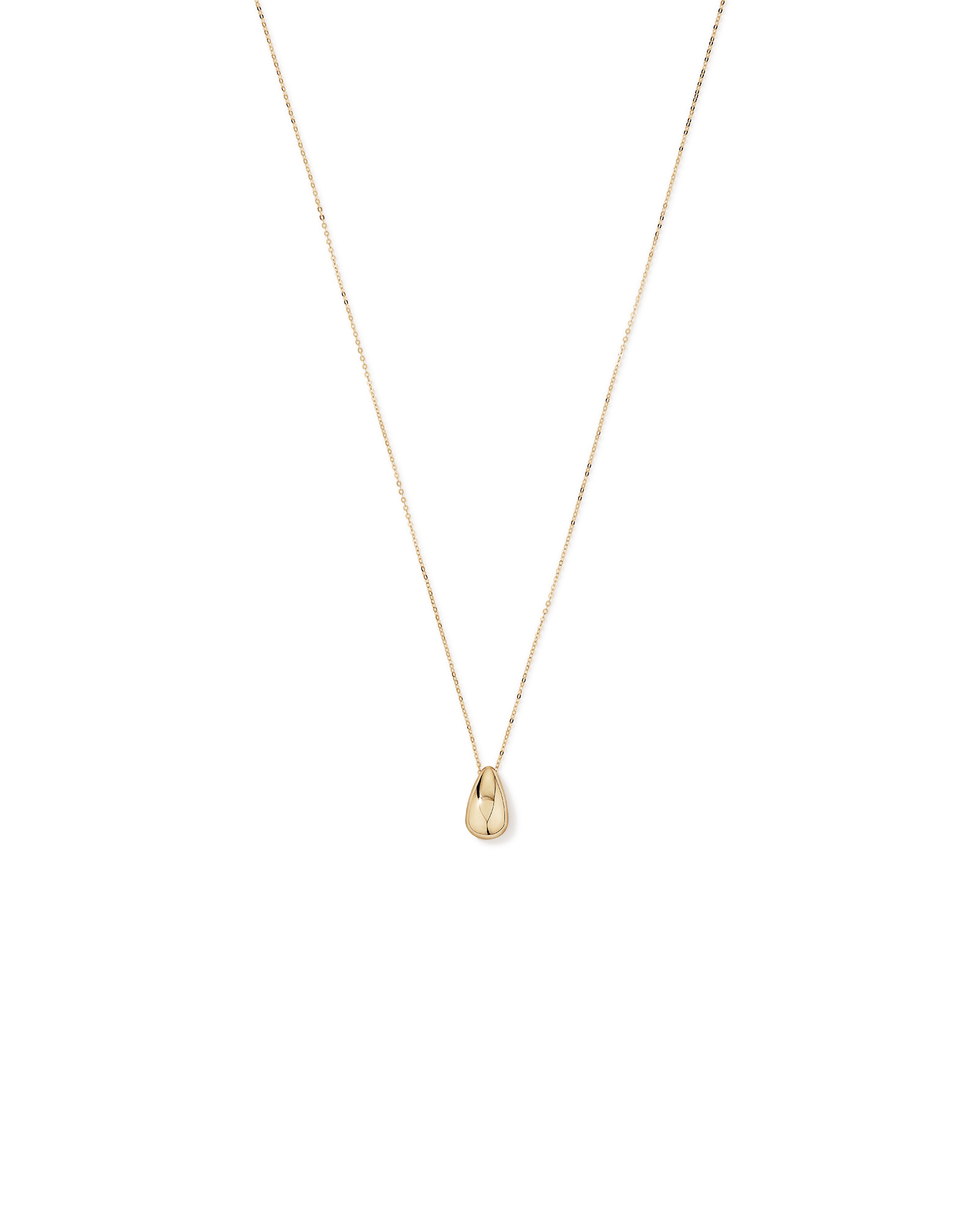 Tapered Dome Pendant Necklace in 10kt Yellow Gold