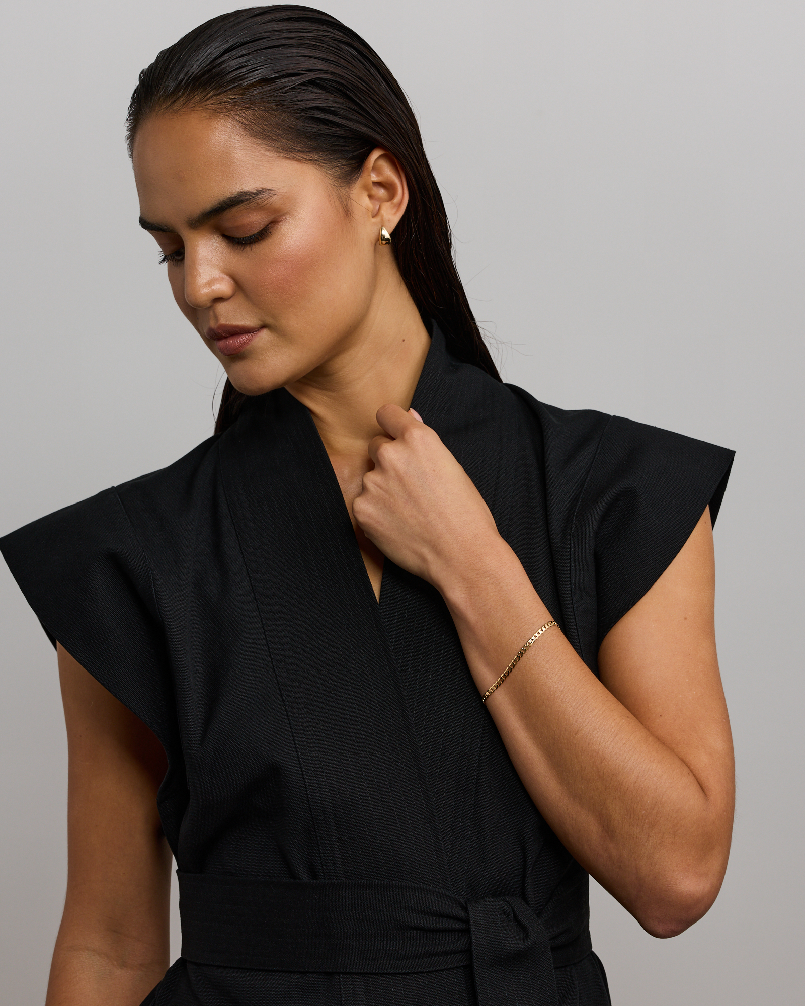 19cm (7.5") 3.75mm Flat Beveled Curb Bracelet in 10kt Gold