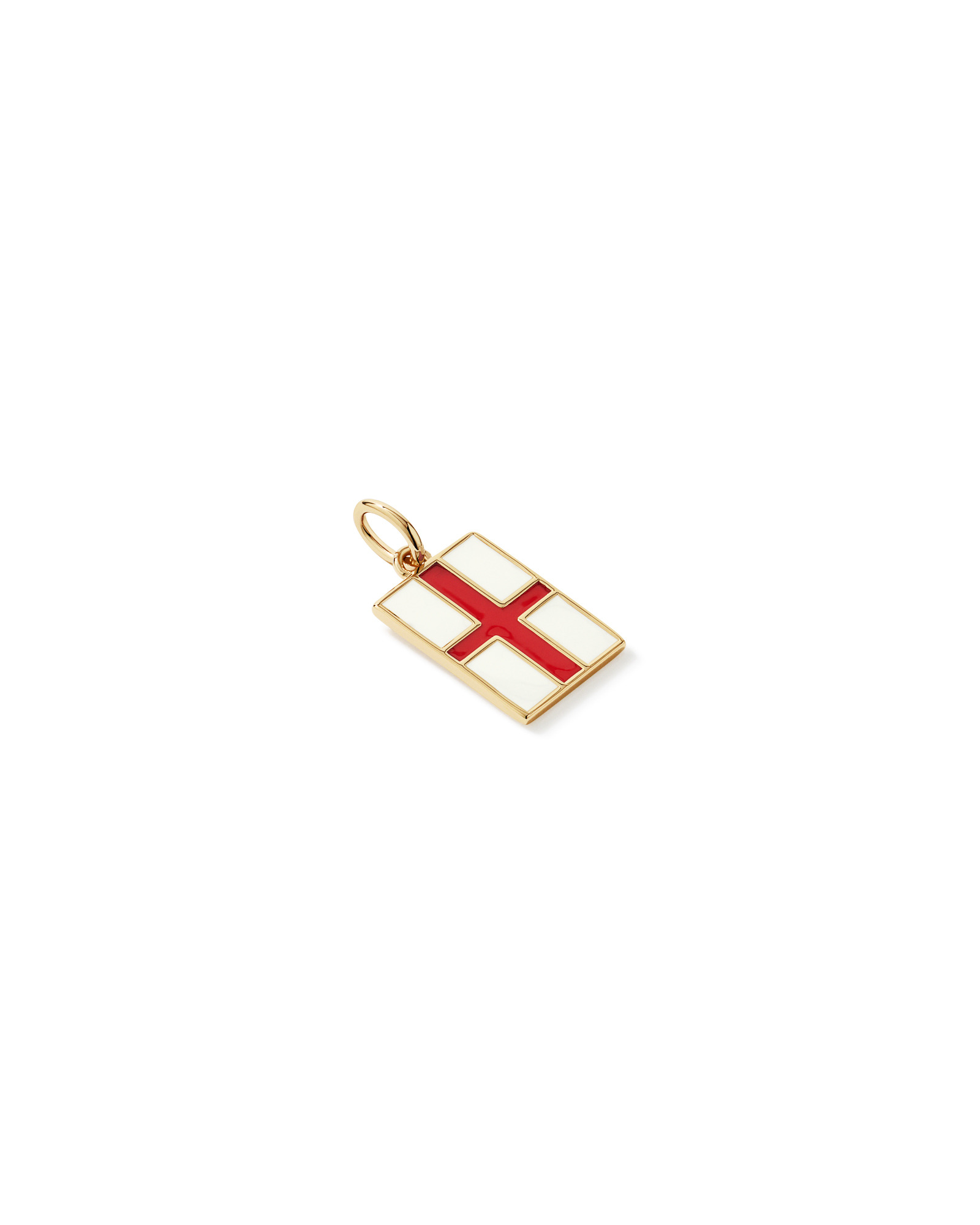 Pendentif du drapeau de l’Angleterre en 18 carots Vermeil