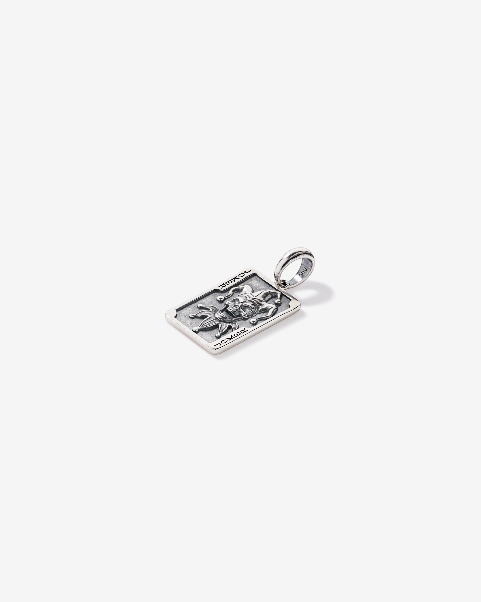 Joker Card Pendant in Sterling Silver