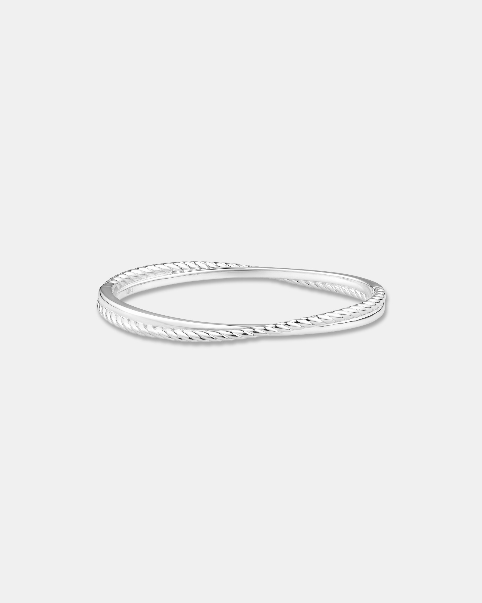 63mm Twist Bangle in Sterling Silver