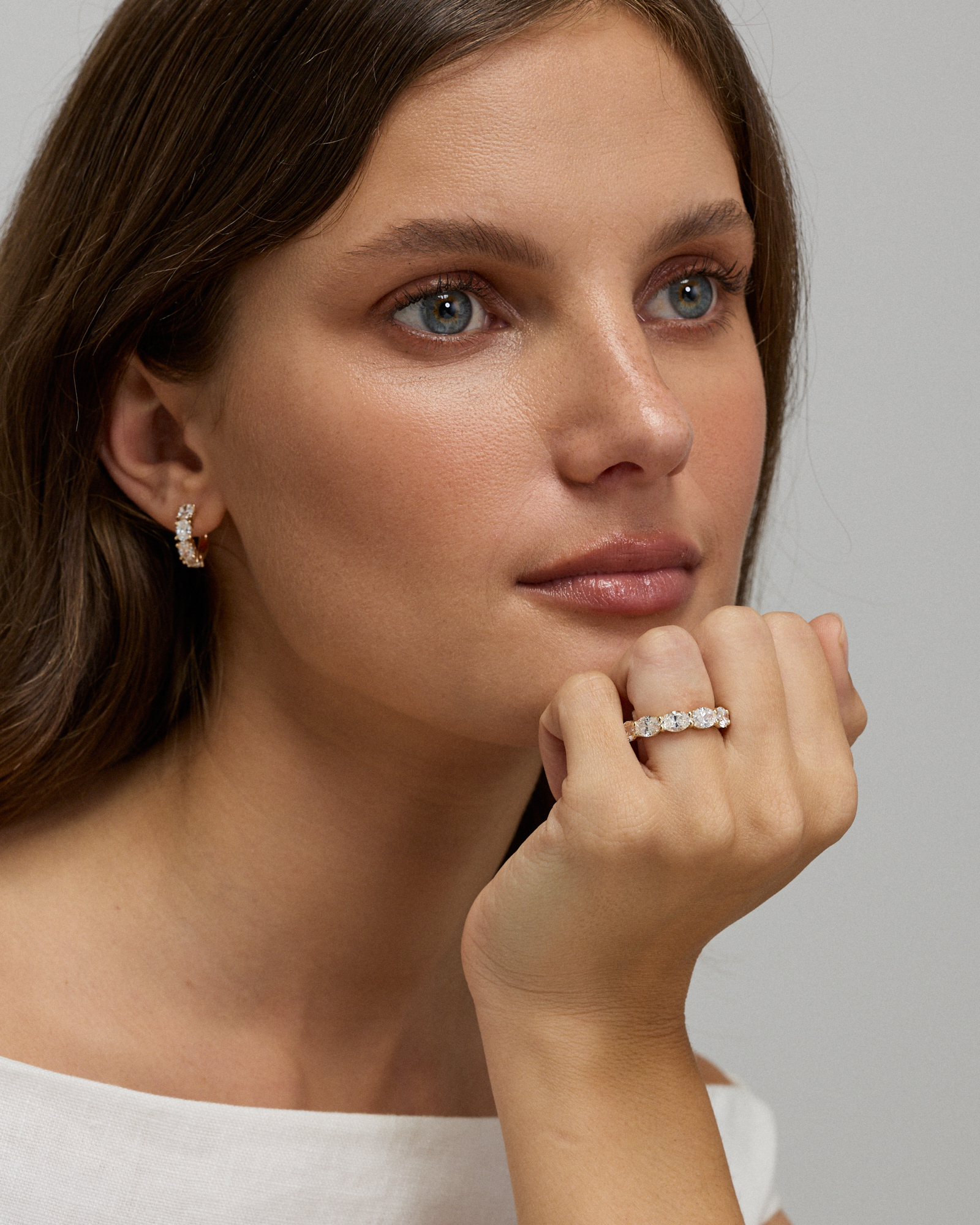 3.00TW Oval Laboratory-Grown Diamond Wedding Ring 14kt Yellow Gold