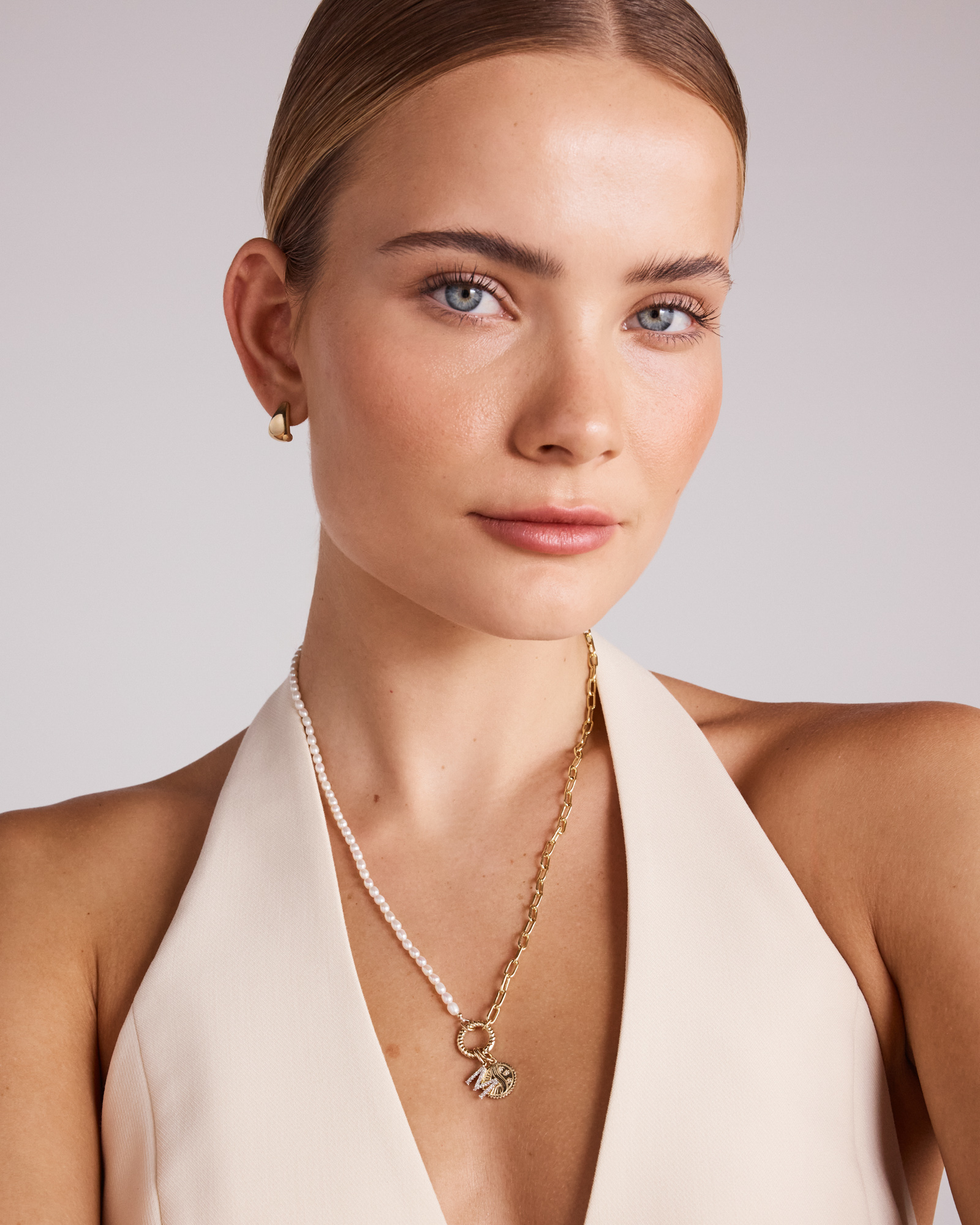 55cm (22") Cultured Freshwater Pearl Open Chain Necklace in 10kt Yellow Gold