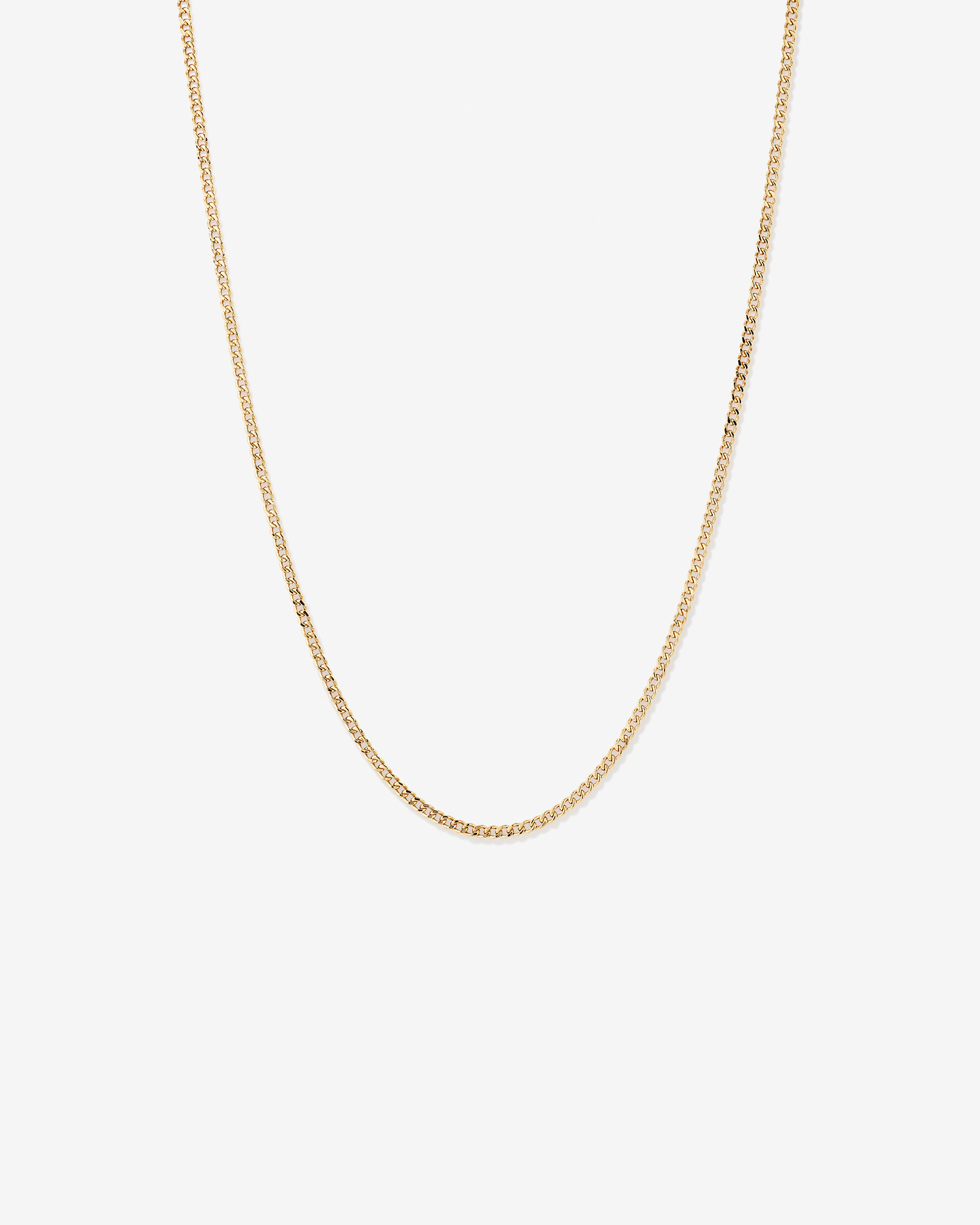 60cm (20") 2.95mm Width Semi Solid Diamond Cut Curb Chain in 10kt Gold