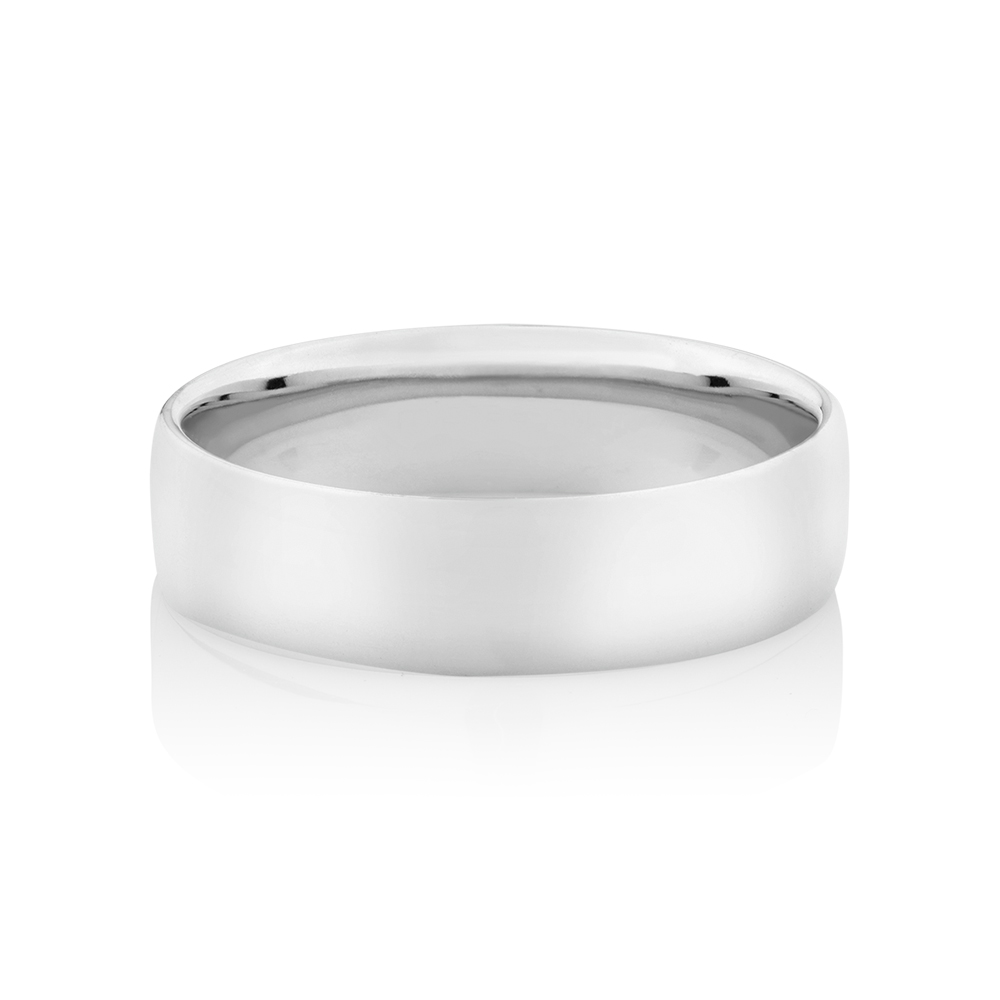 Half Round Wedding Band in 10kt Yellow Gold