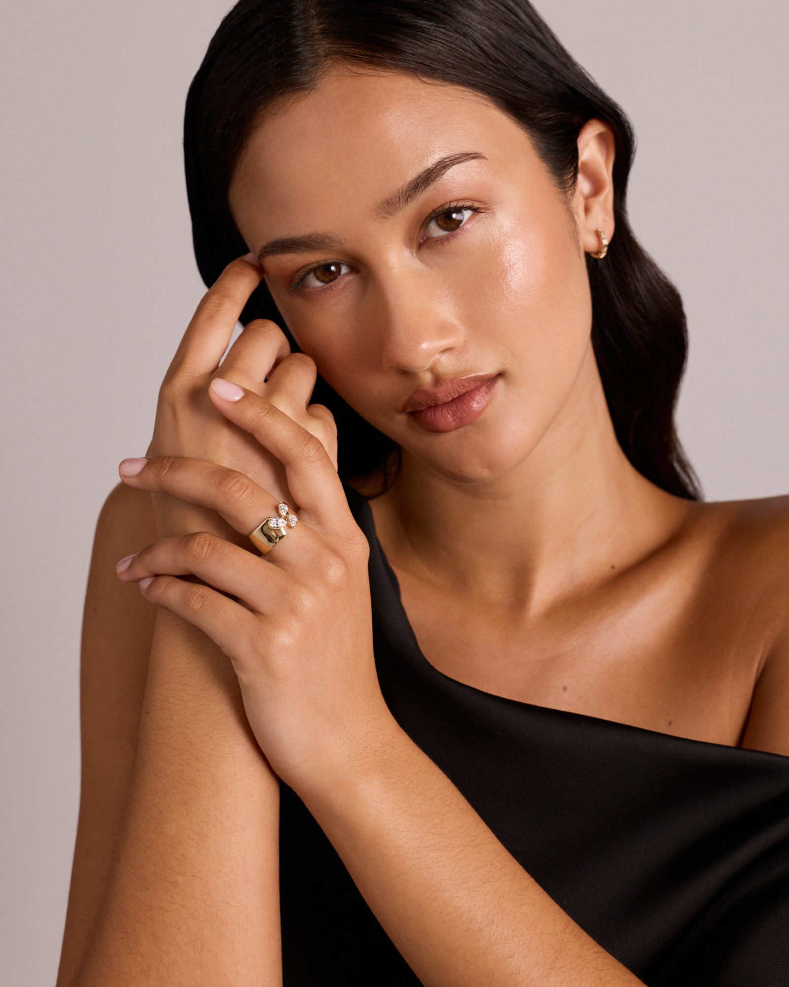 1.00 Carat TW Laboratory-Grown Diamond Pear Ring 10kt Yellow Gold