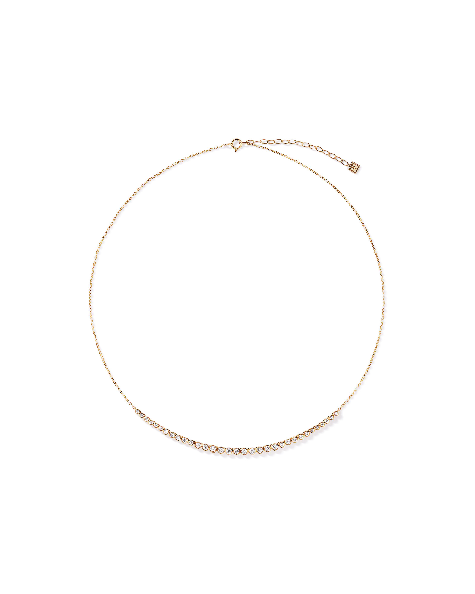 1.00TW Lab Diamond Tennis Necklace in 10kt Gold