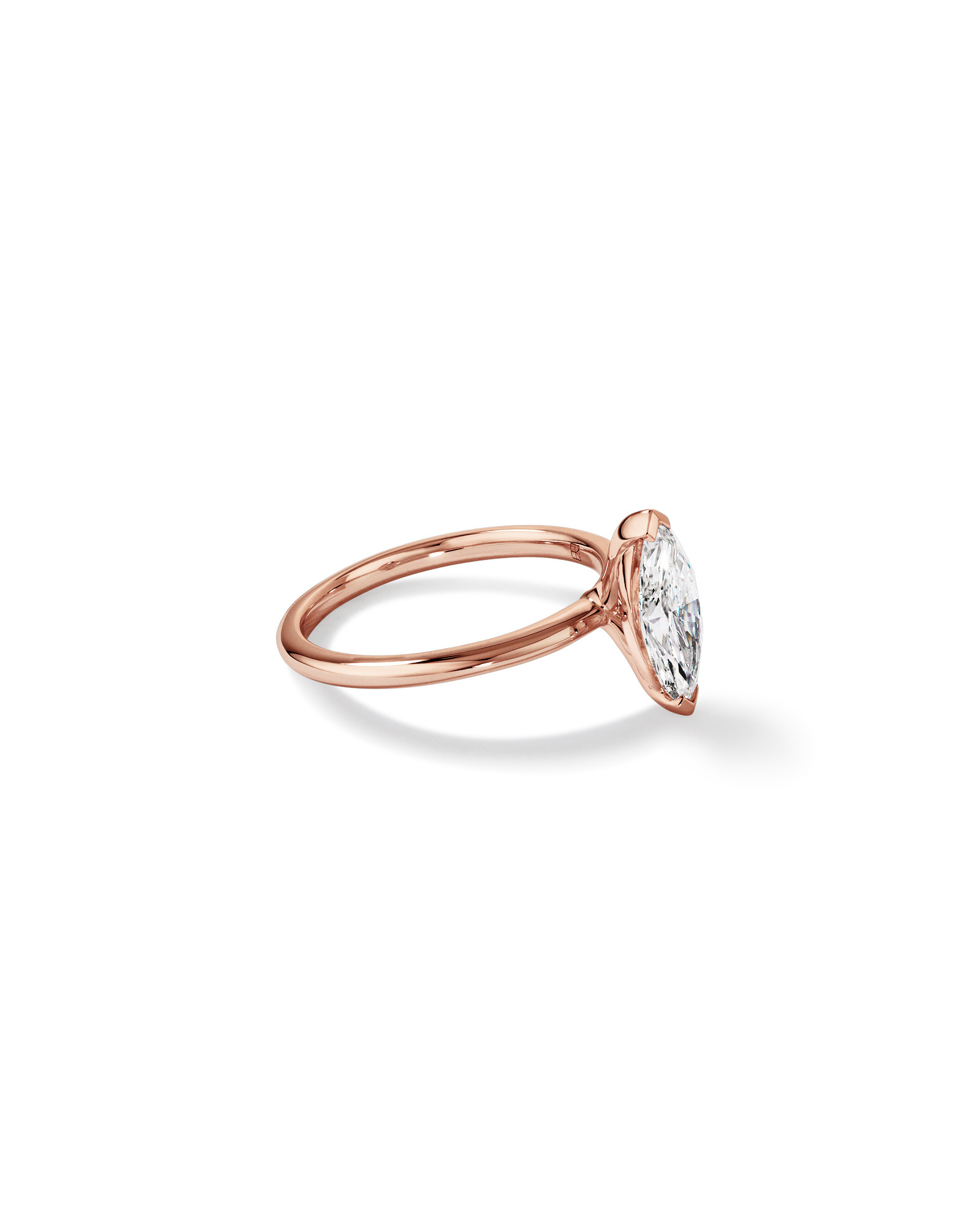 1.25 Carat TW Marquise Laboratory-Grown Diamond Solitaire Engagement Ring in 14kt Rose Gold
