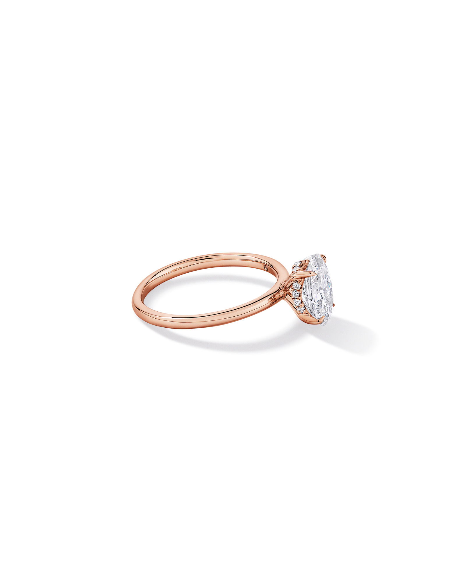 1.57TW Oval Laboratory-Grown Diamond Solitaire Ring 14kt Rose Gold
