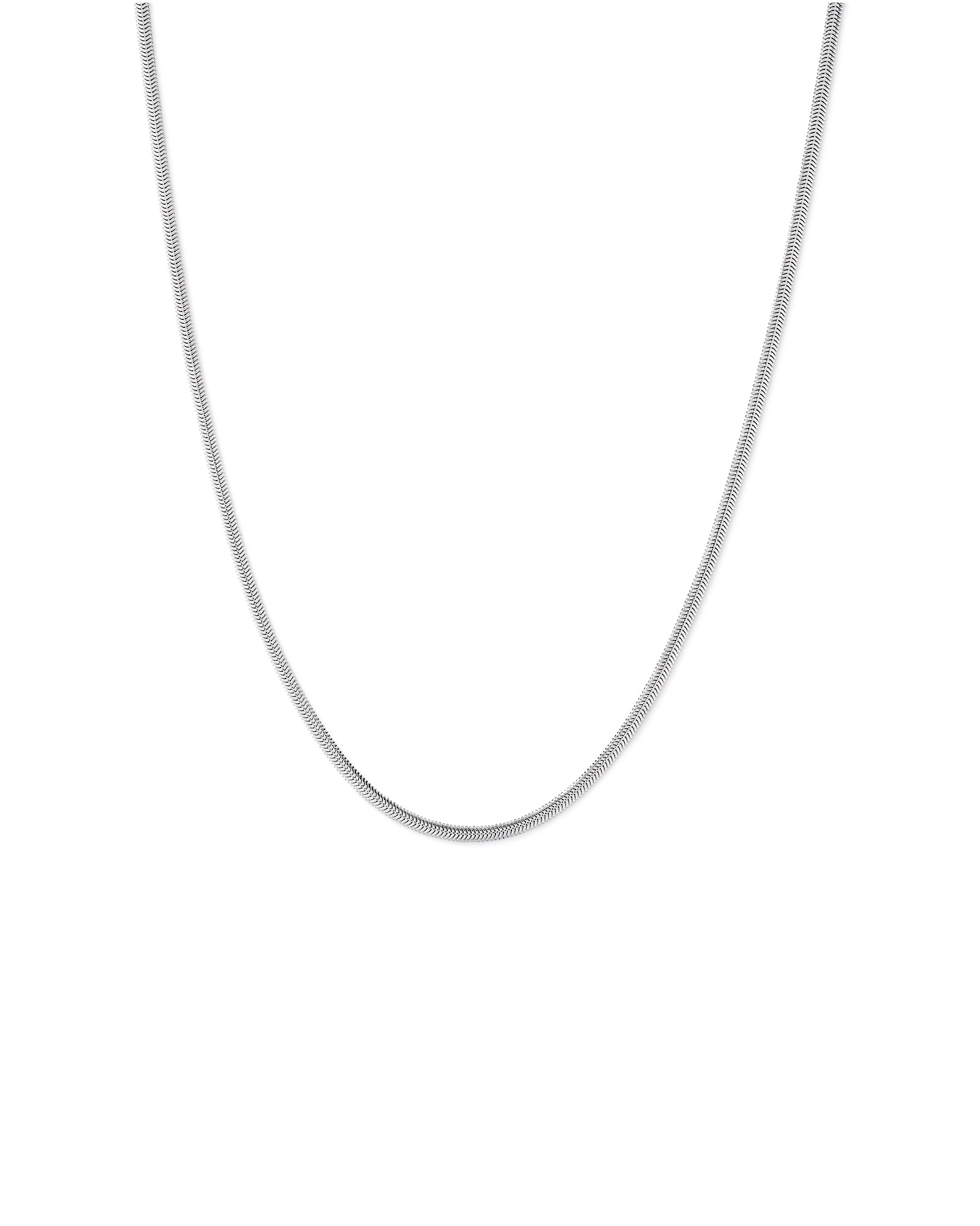 50cm (20") 3mm Width Oval Snake Chain in Sterling Silver
