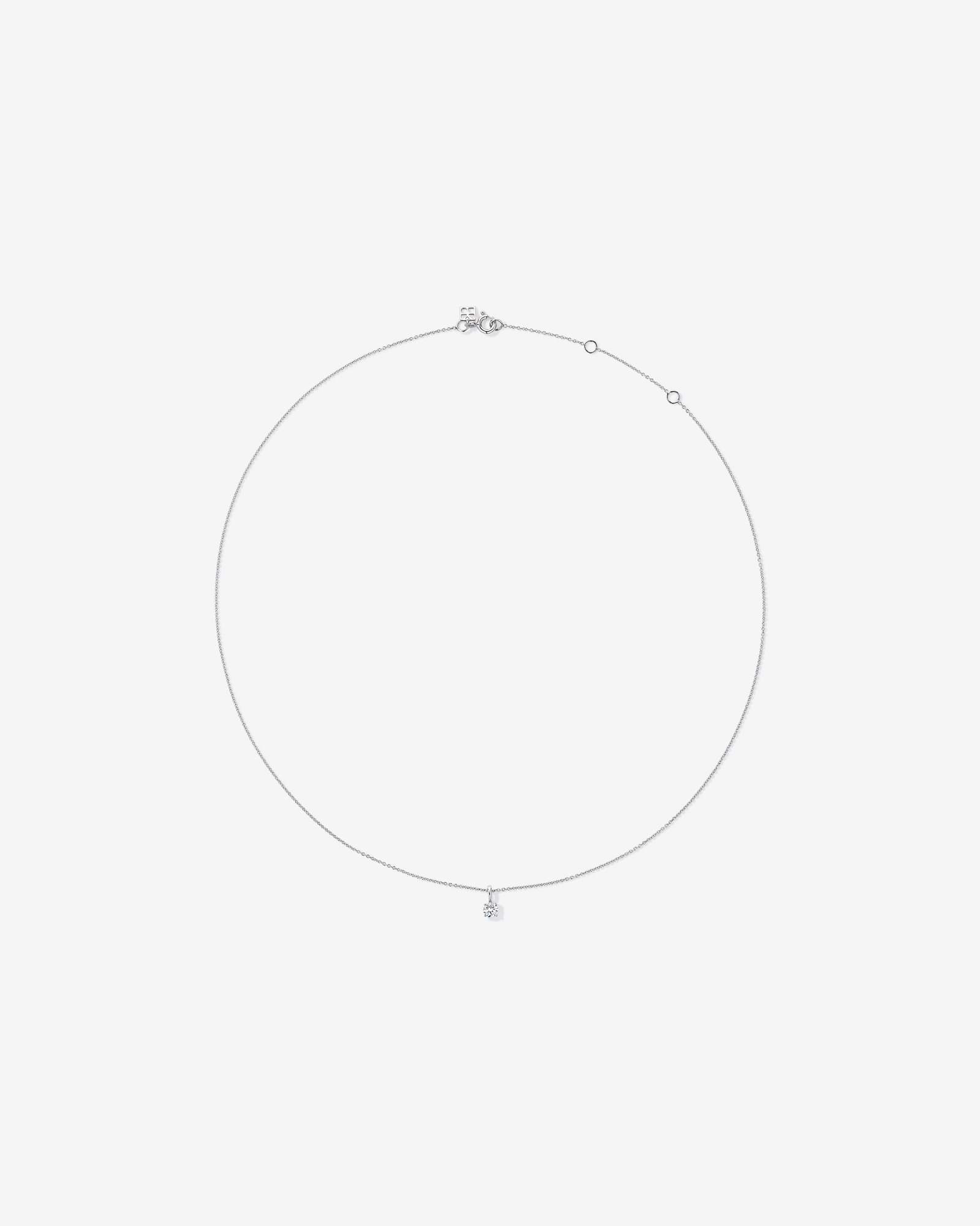 0.20 Carat TW Round Brilliant Laboratory-Grown Diamond Solitaire Pendant in Sterling Silver