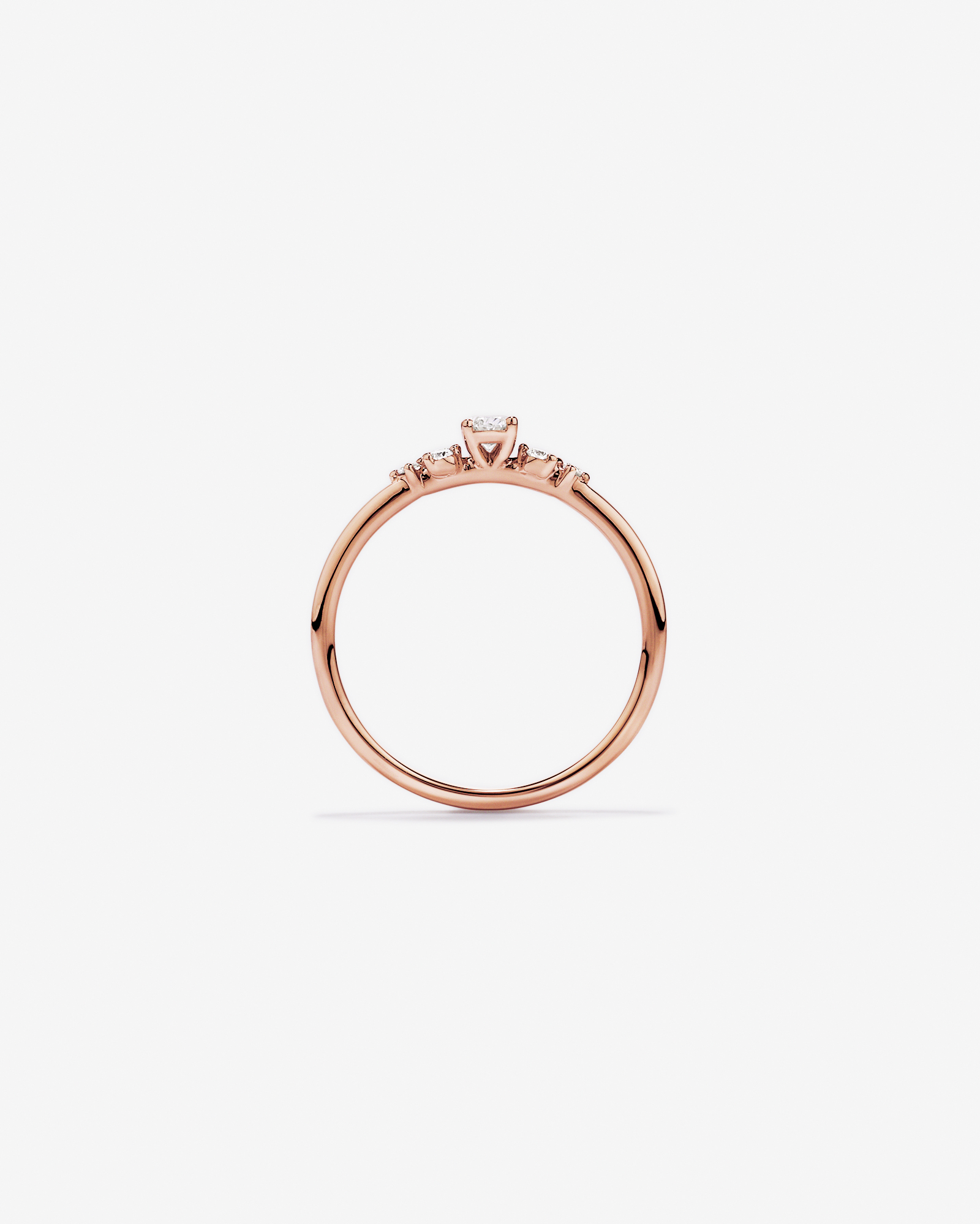 0.20TW Oval and Round Brilliant Laboratory-Grown Diamond Promise Ring 10kt Rose Gold