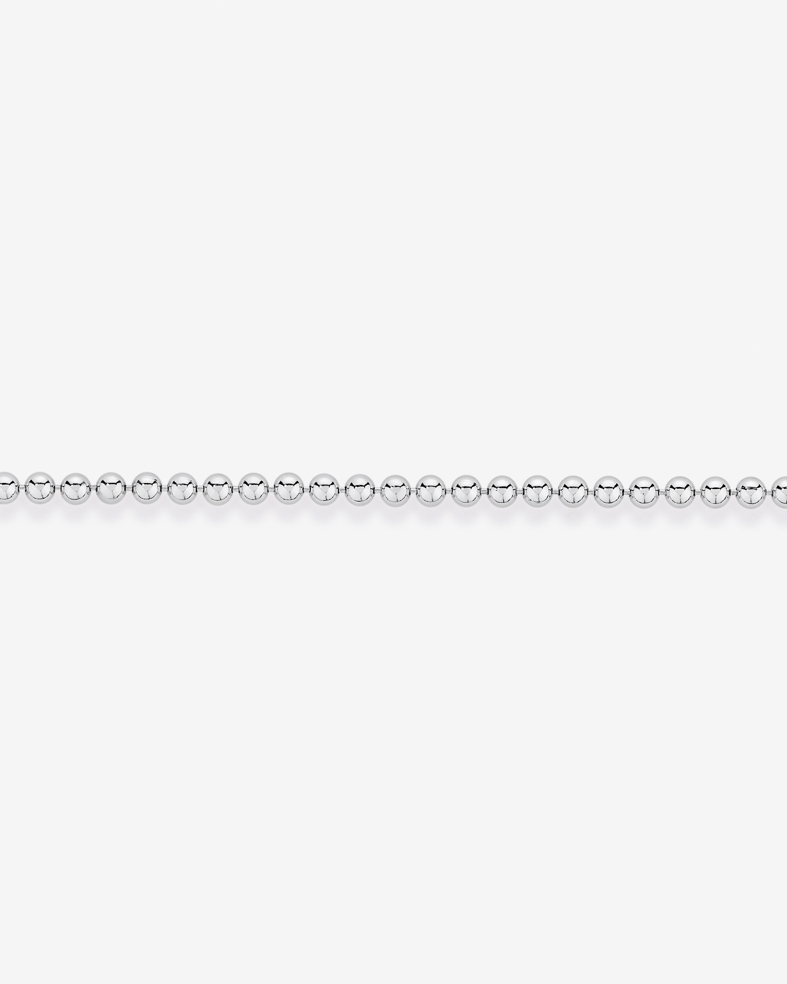 50cm (20") 4mm Width Bead Chain in Sterling Silver