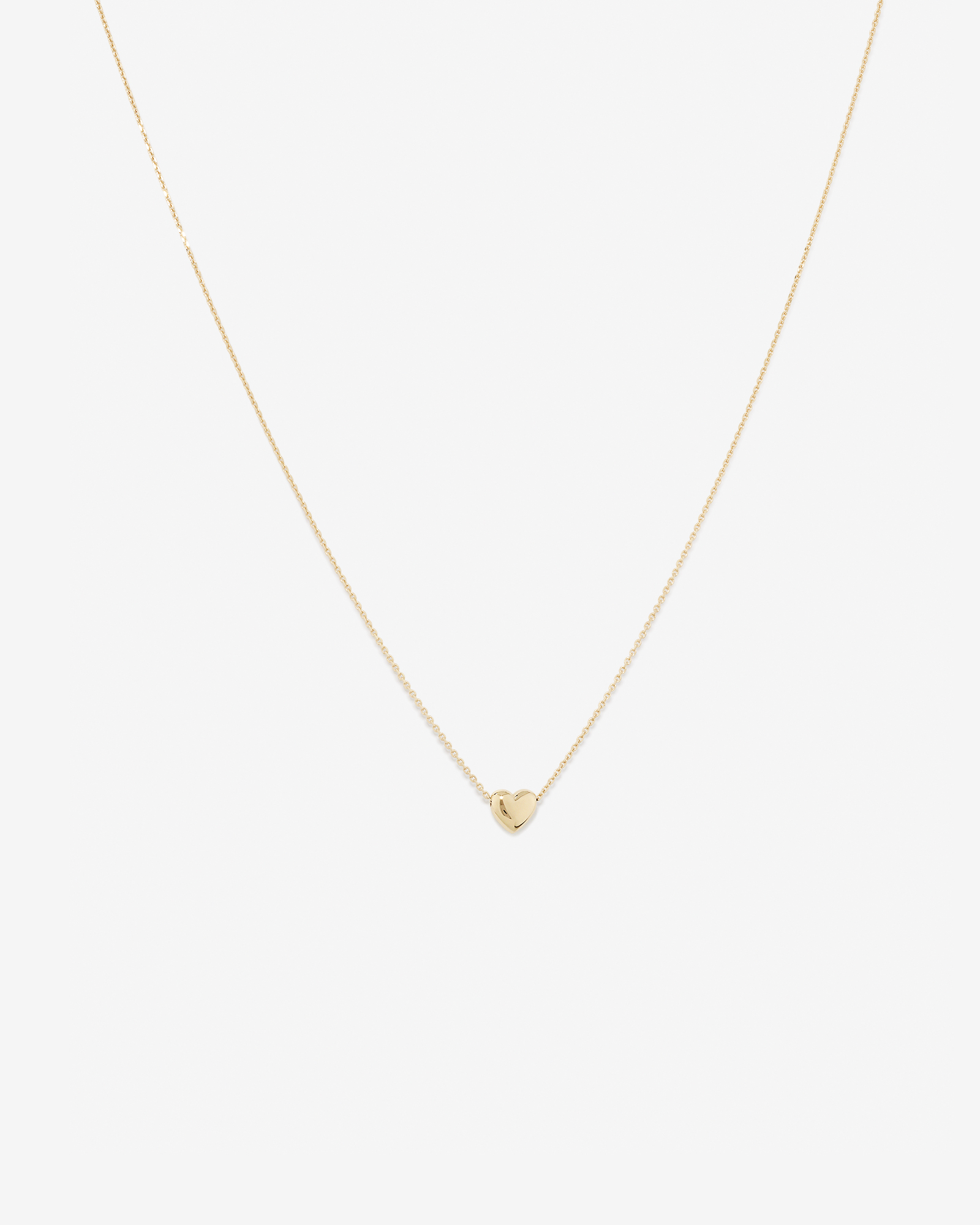 Heart Slider Necklace in 10kt Yellow Gold