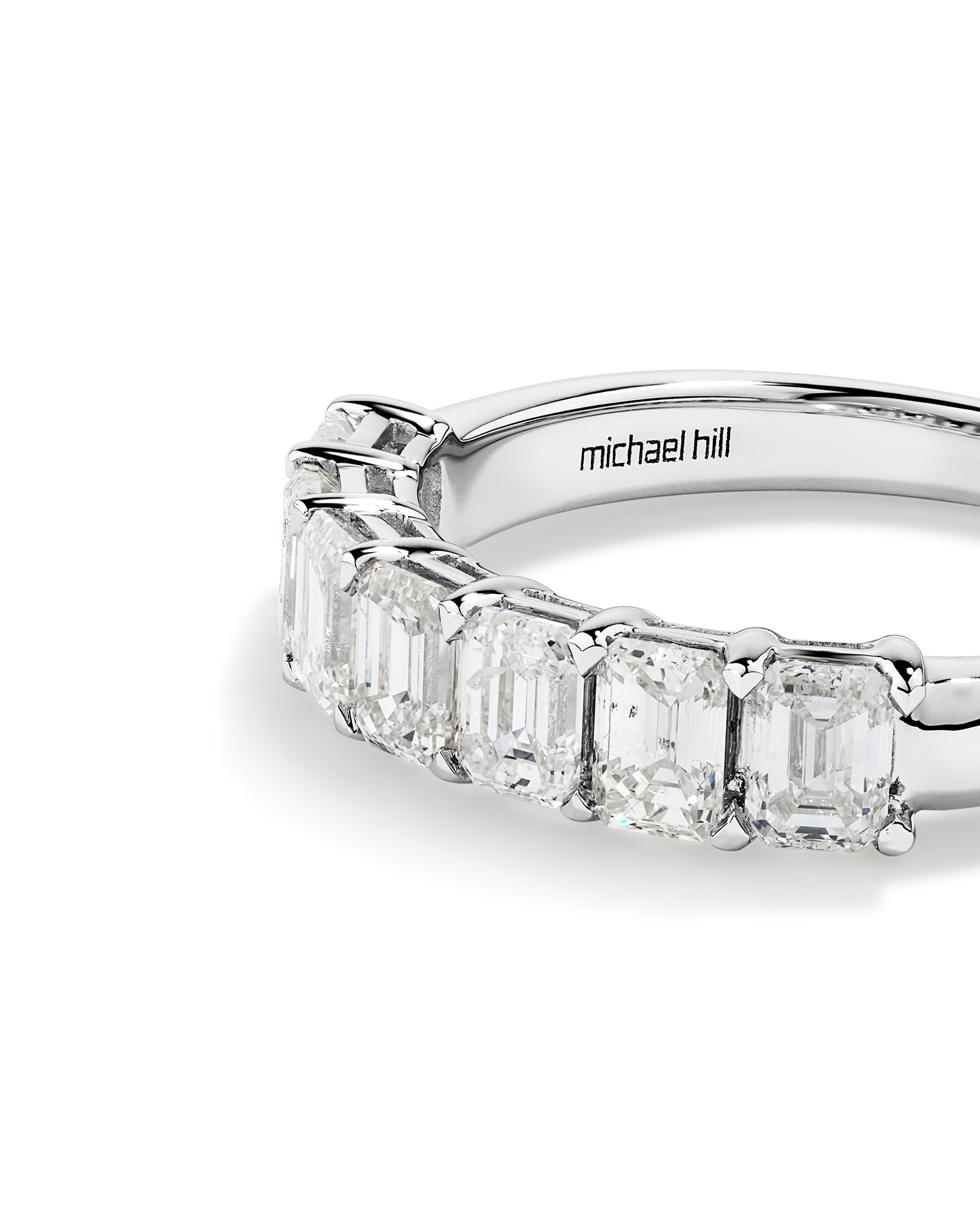 7 Stone Claw Wedding Ring with 1.61 Carat TW of Diamonds in 14kt White Gold