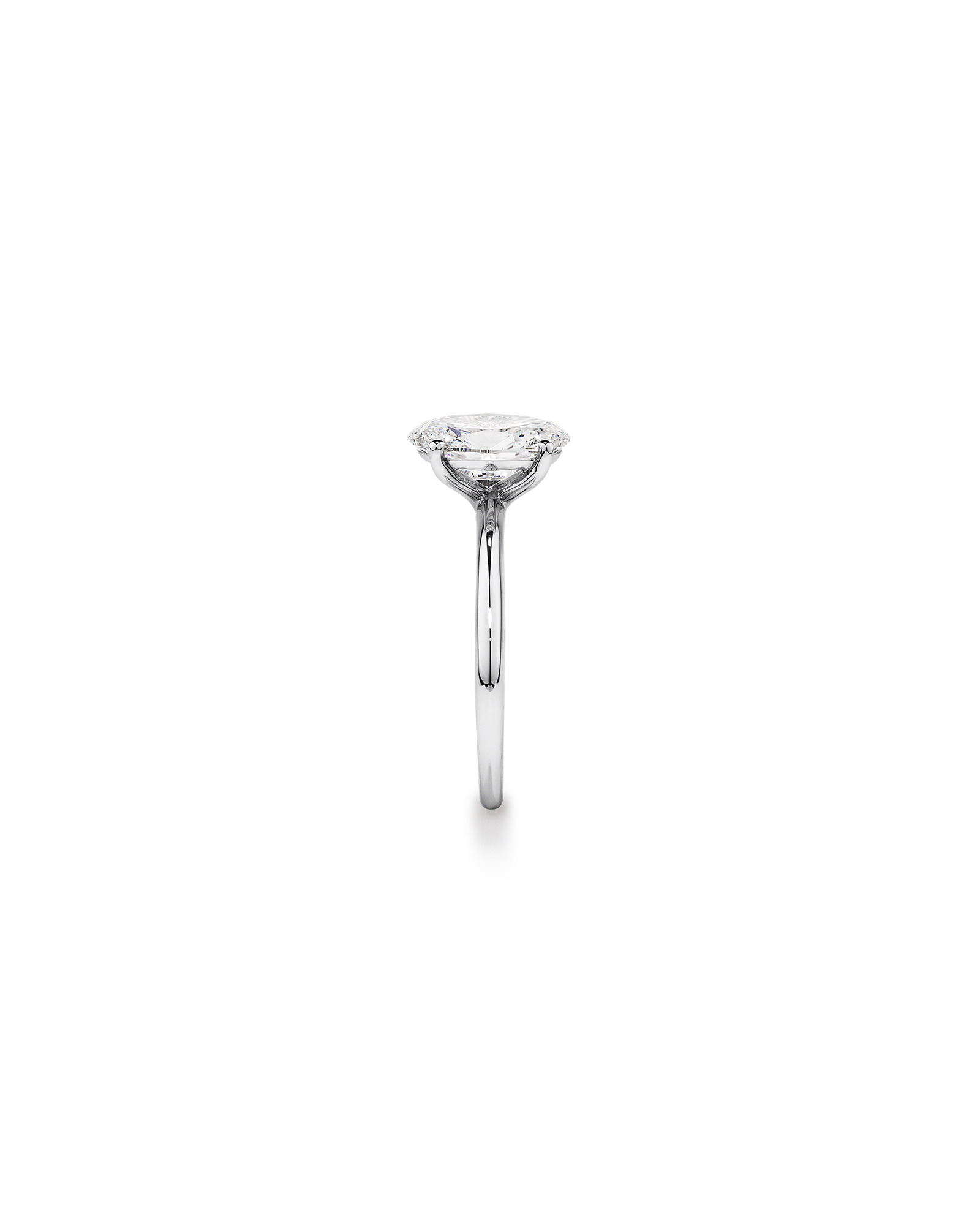 2 Carat TW Oval Laboratory-Grown Diamond Solitaire Engagement Ring 14kt White Gold
