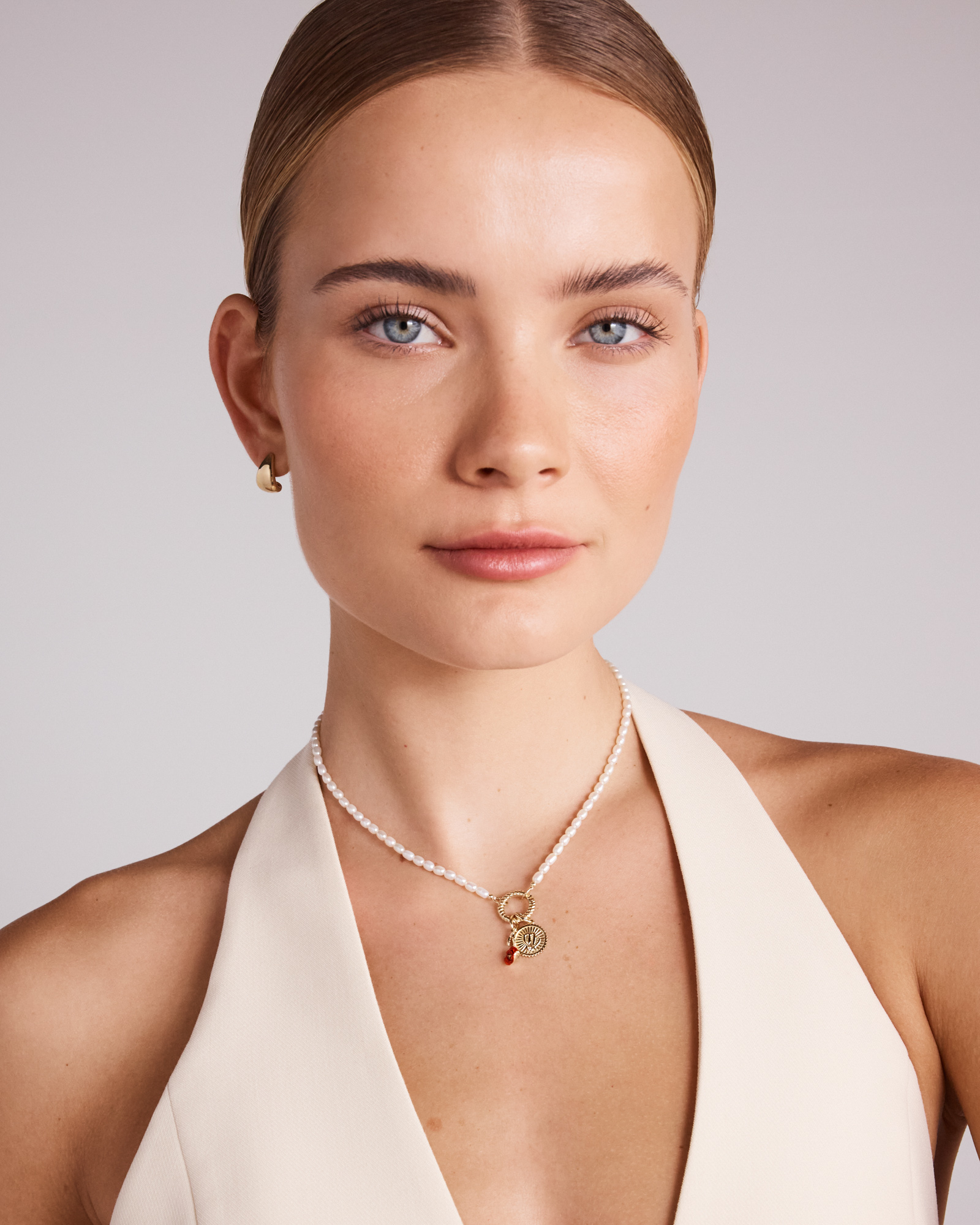 45cm (18") Cultured Freshwater Pearl Open Chain Necklace in 10kt Yellow Gold