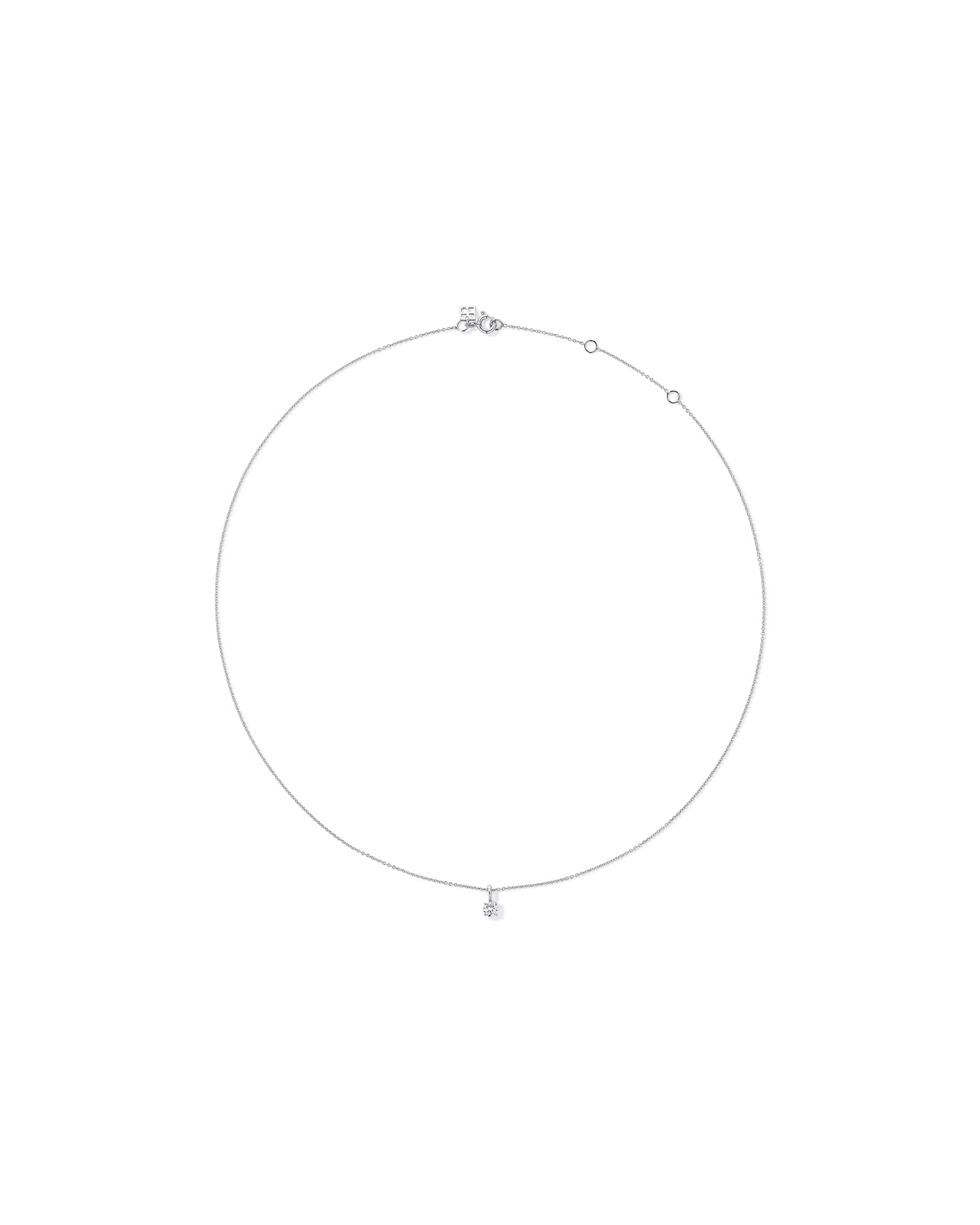 0.20 Carat TW Round Brilliant Laboratory-Grown Diamond Solitaire Pendant in Sterling Silver