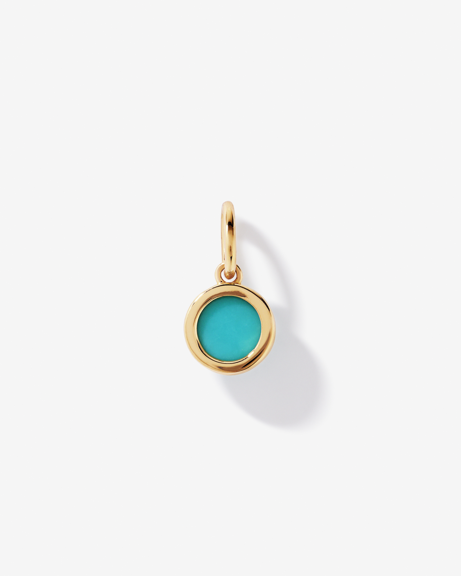 Turquoise Round Pendant in 18kt Vermeil