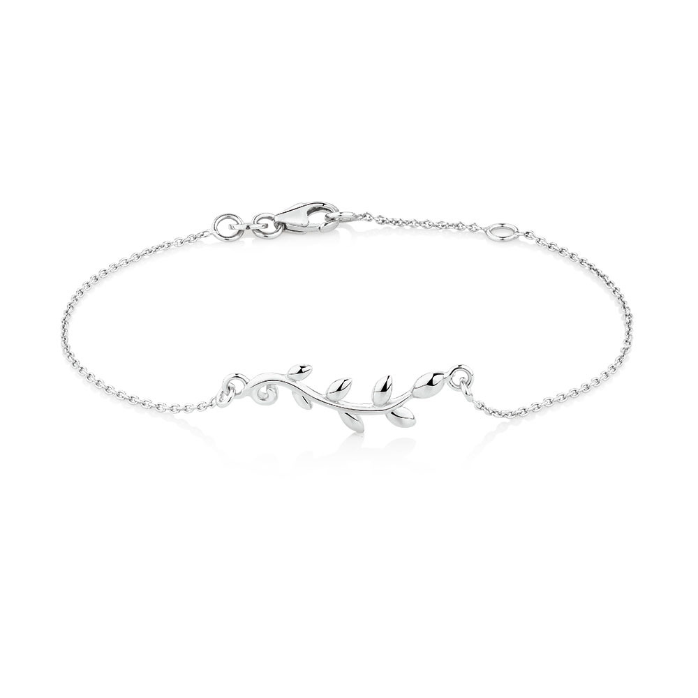 Olive Leaf Bracelet in Sterling Silver