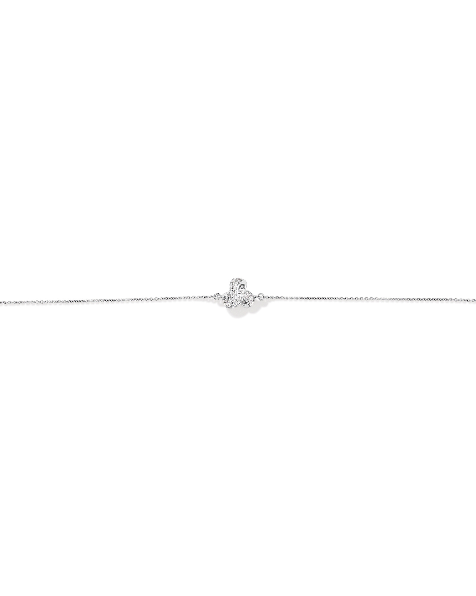 Bracelet Nœud En Zircon Cubique En Argent Sterling