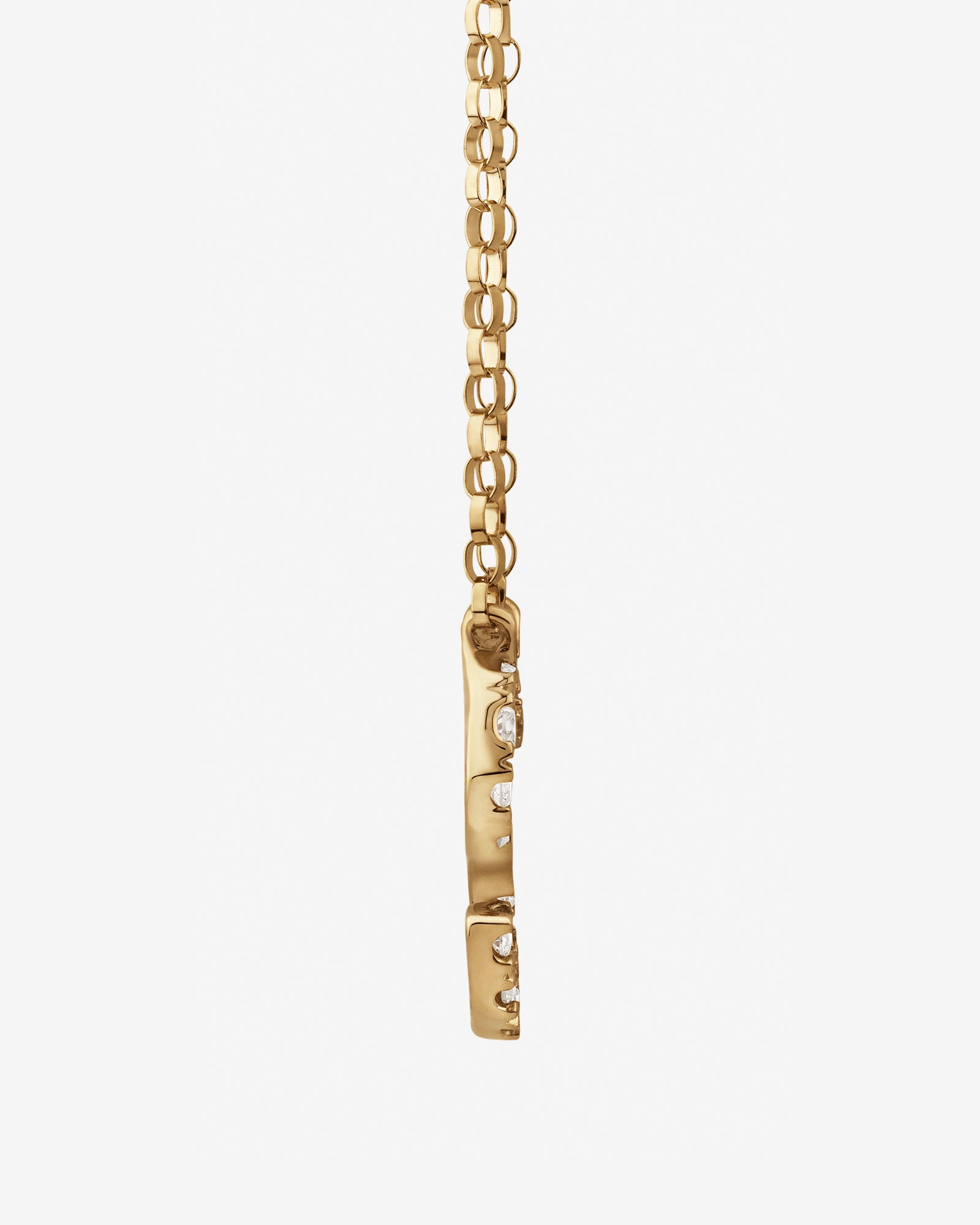 Collier à initiale « S » en or jaune 10 K avec diamants totalisant 0,10 ct