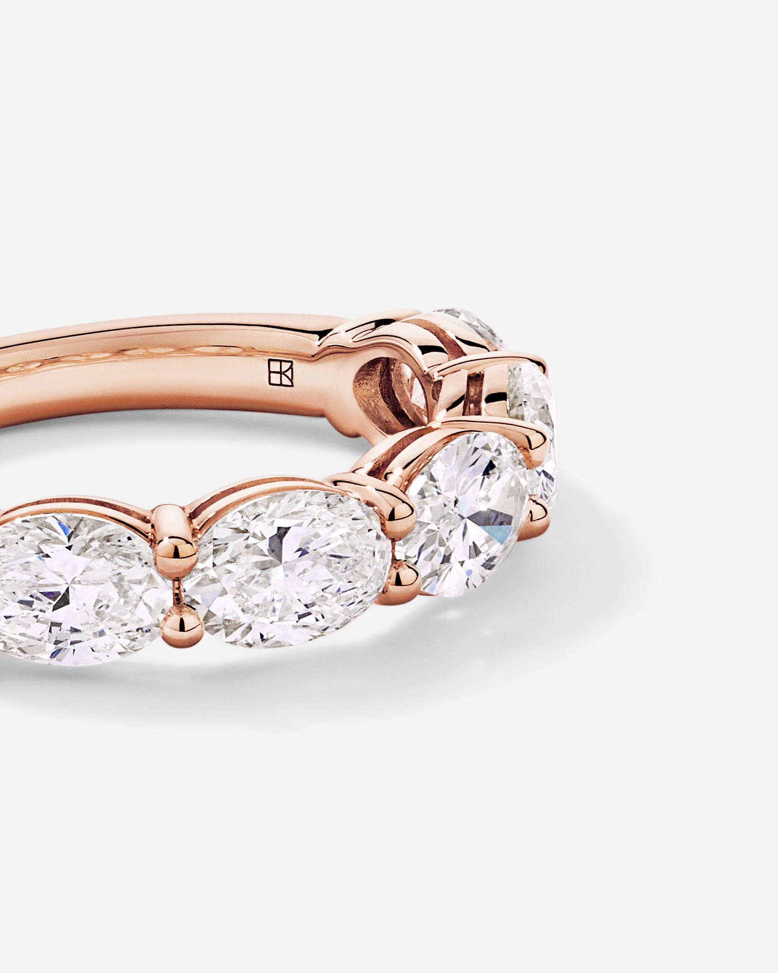 3.00TW Oval Laboratory-Grown Diamond Wedding Ring 14kt Rose Gold