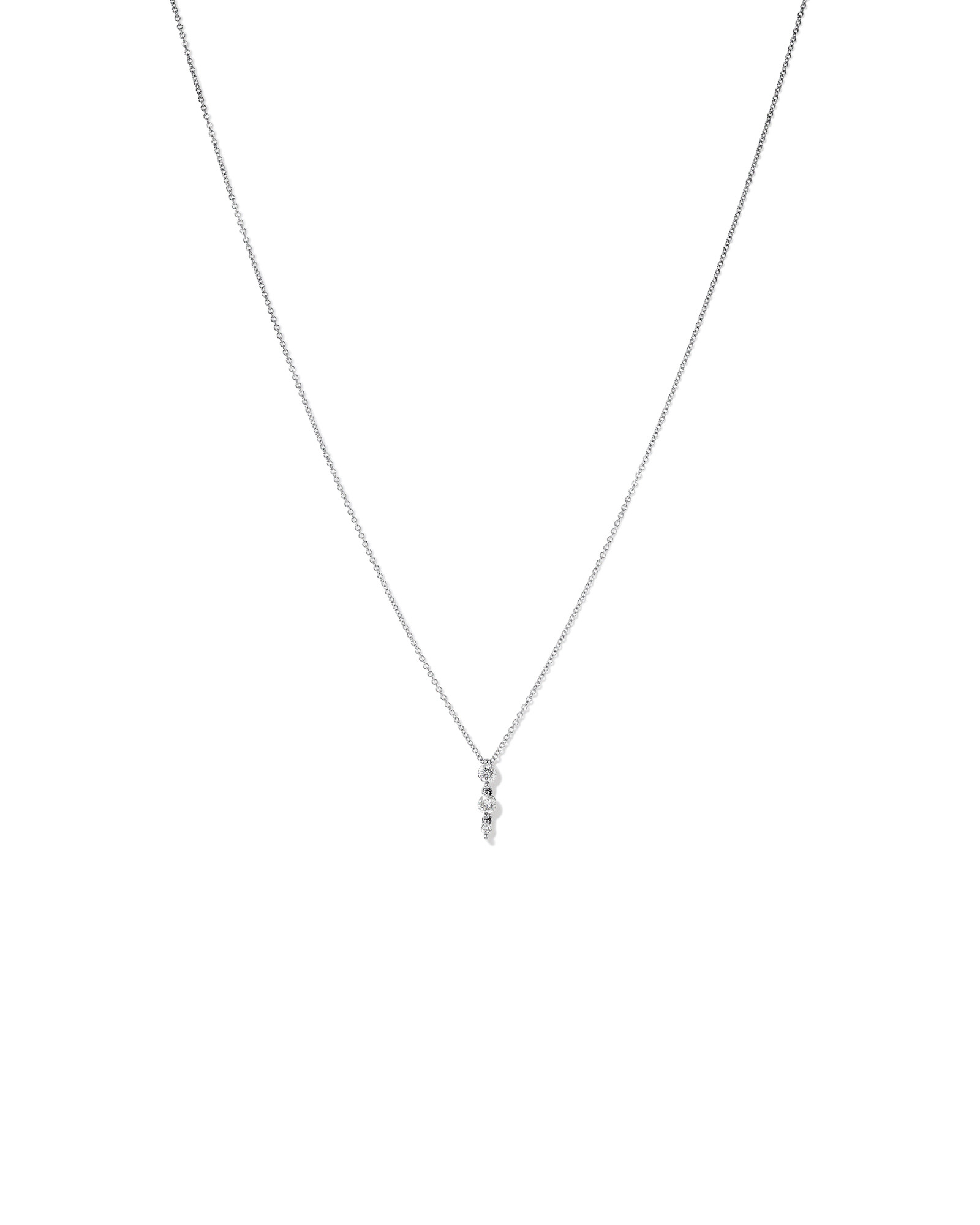 Collier à Gouttes Graduées avec 0,28 carat TW de diamants en or blanc 18kt