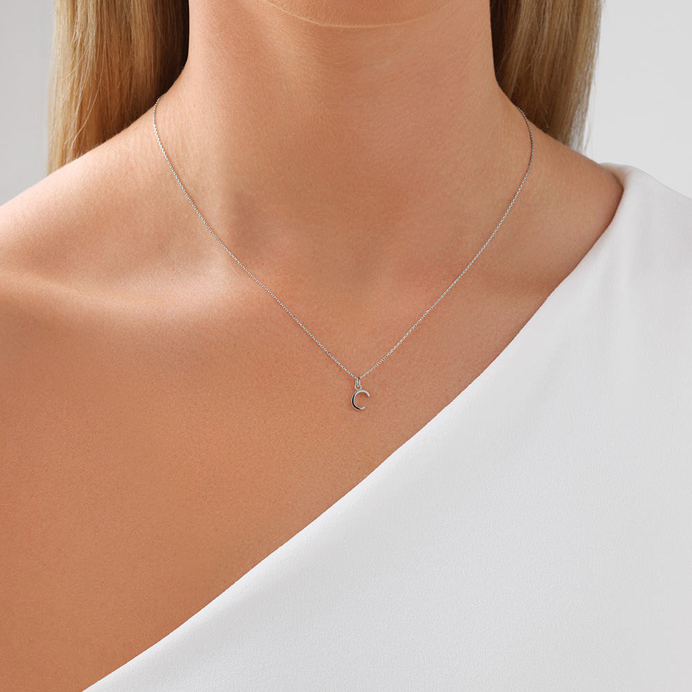 Pendentif « C » en argent sterling