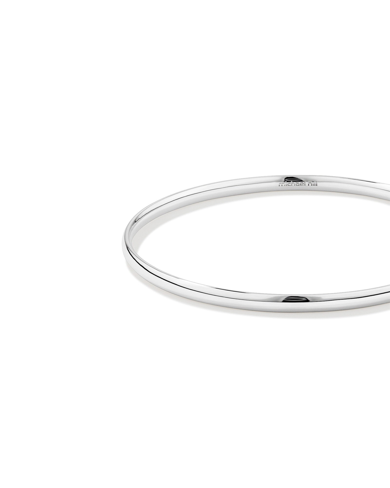 Jonc Rond Massif de 3.7mm en Argent Sterling