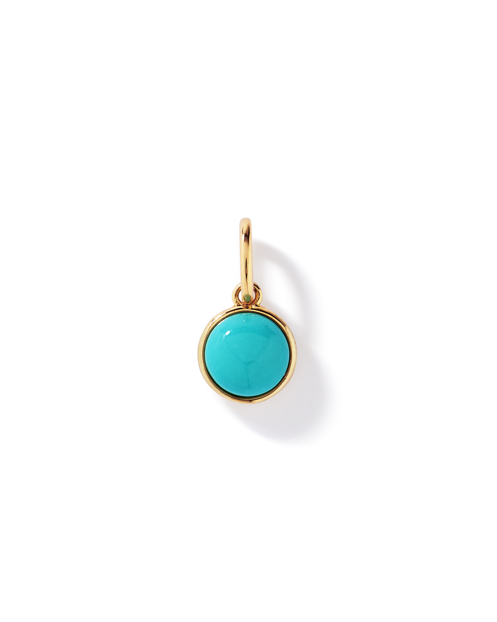 Turquoise Round Pendant in 18kt Vermeil