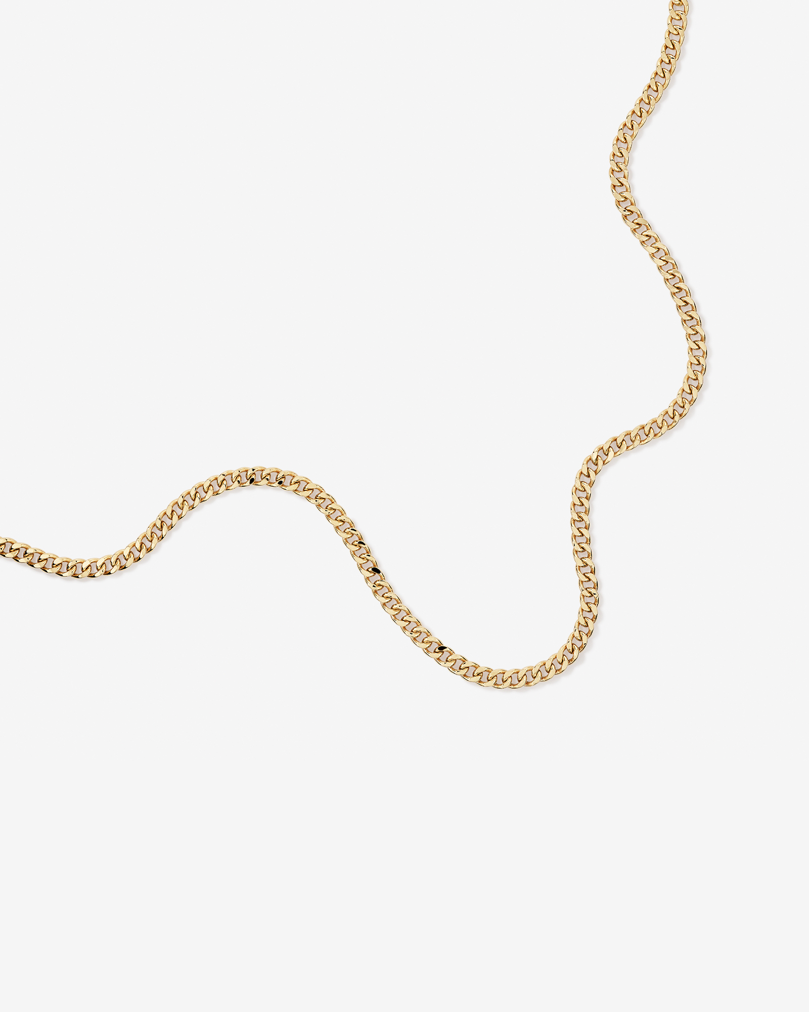45cm (22") 6.8mm Width Semi Solid Diamond Cut Curb Chain in 10kt Gold