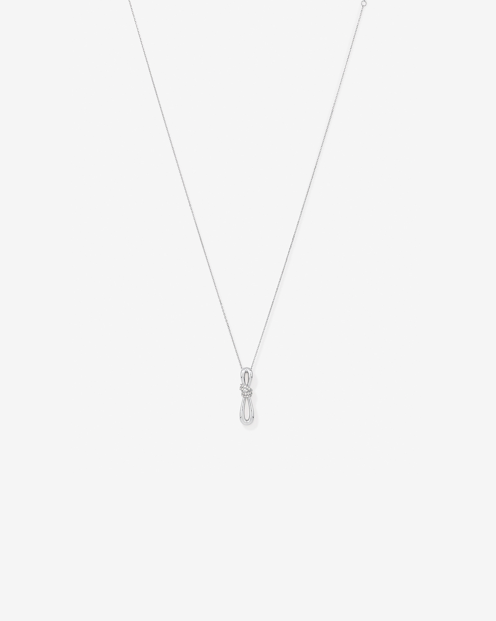 0.15 Carat TW Diamond Knots Pendant in Sterling Silver