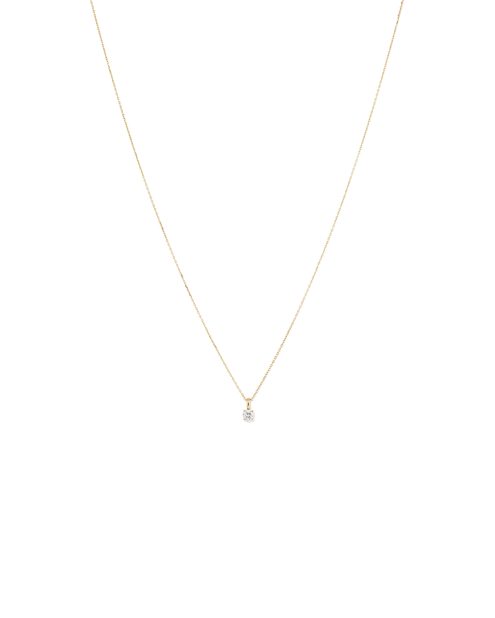 0.25 Carat TW Diamond Solitaire Pendant in 18kt Yellow Gold