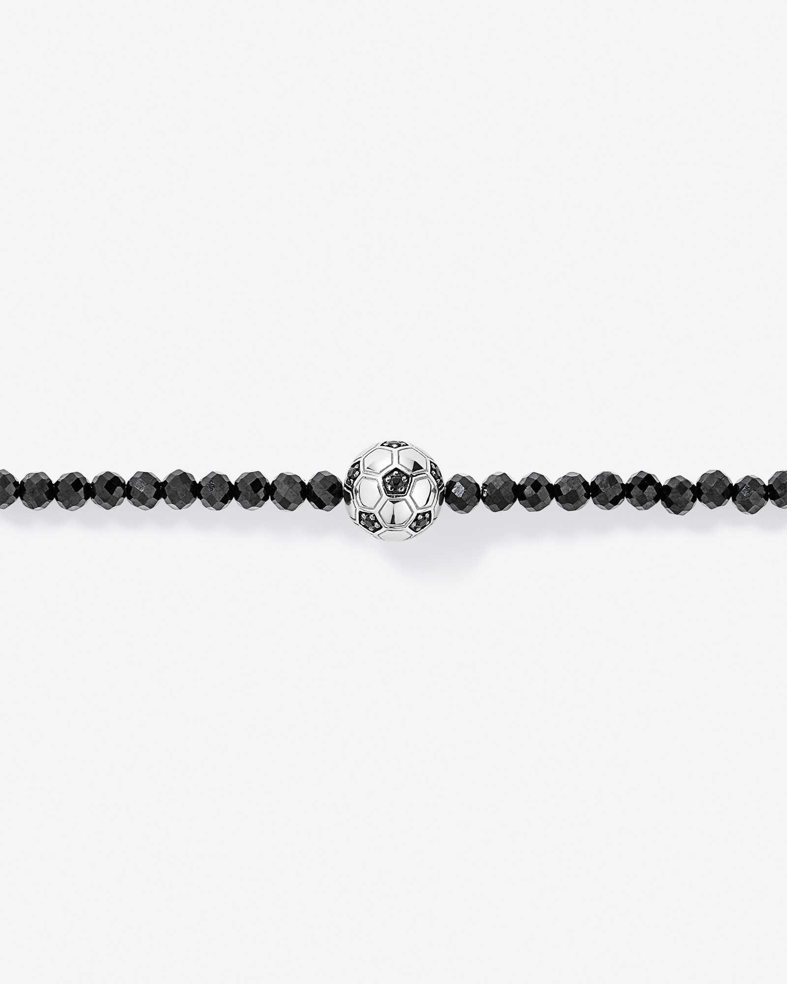 21cm Soccer Ball Bead Bracelet in Sterling Silver