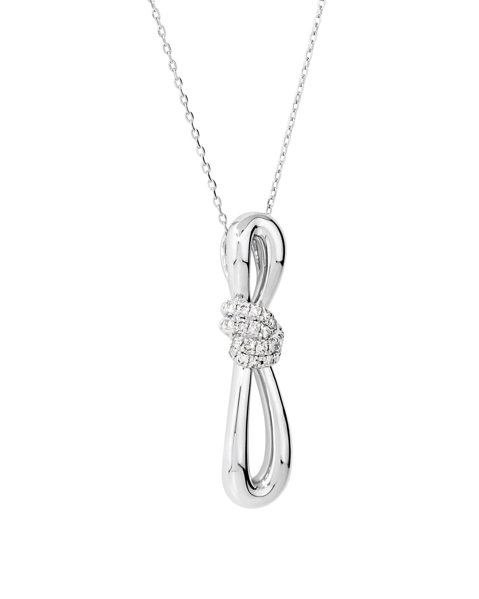 Pendentif TW Diamond Knots 0,15 carat en argent sterling