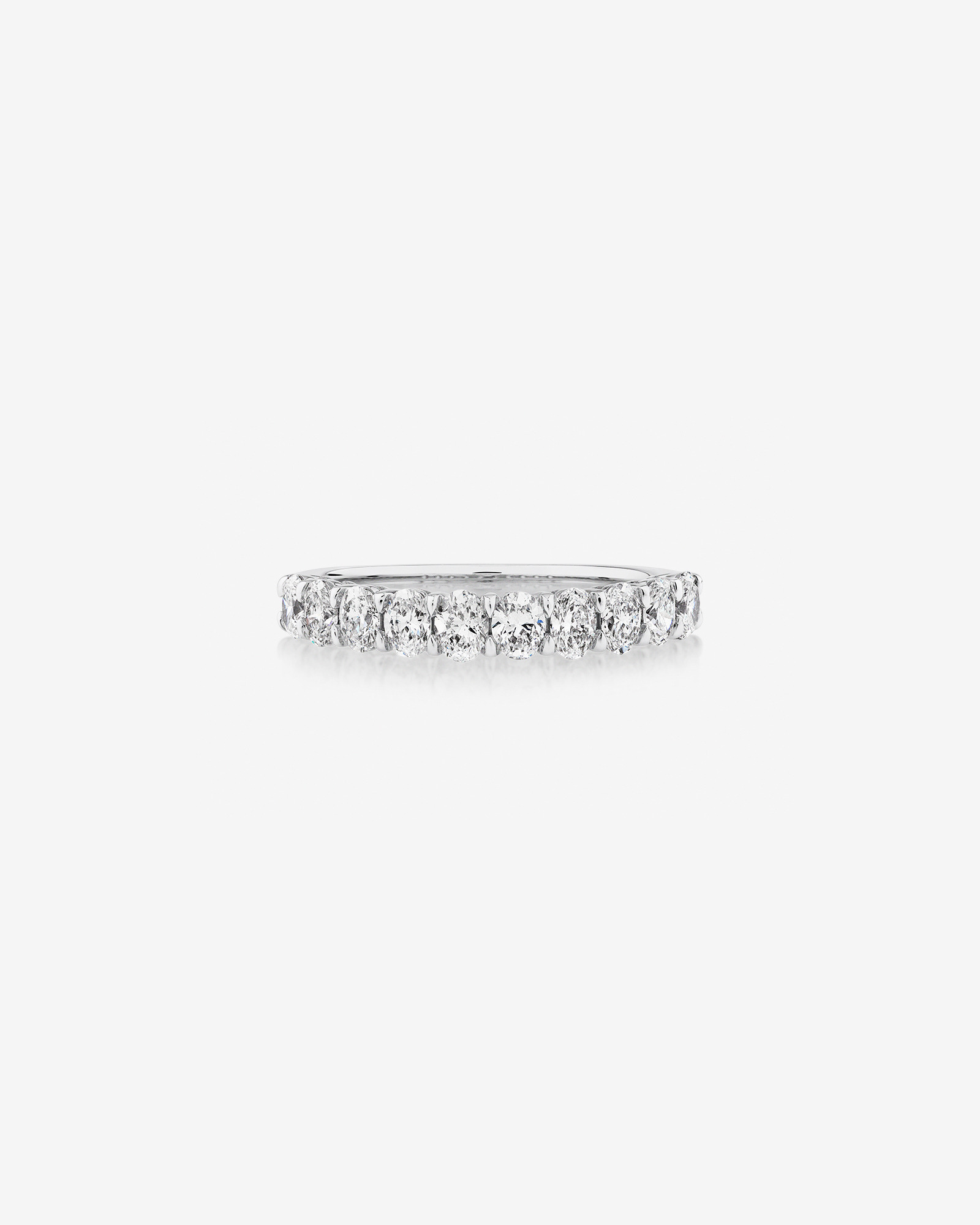 10 Stone Wedding Band with .90 Carat TW Diamonds in 14kt White Gold