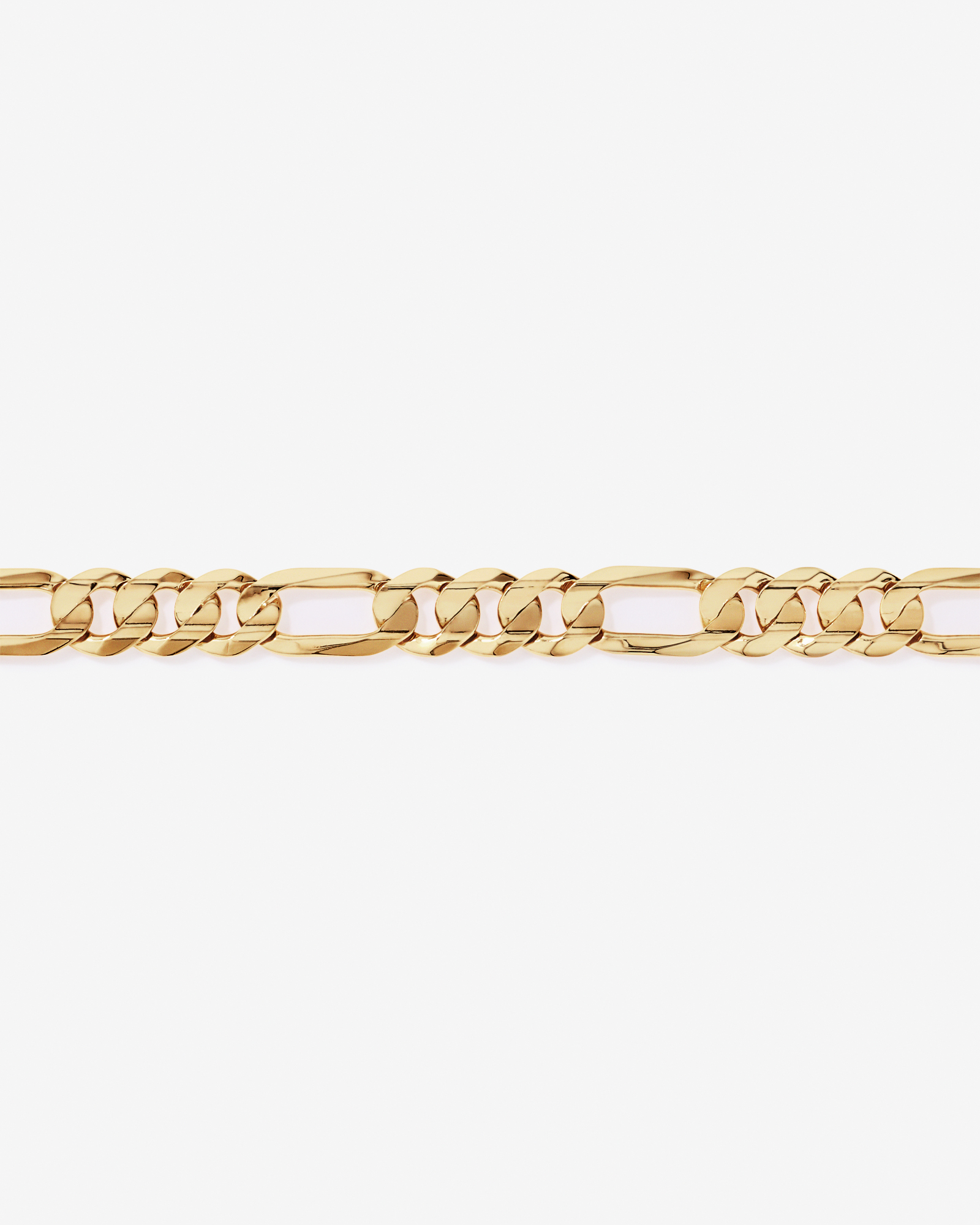 21cm (9") Figaro Chain Bracelet in 18kt Vermeil