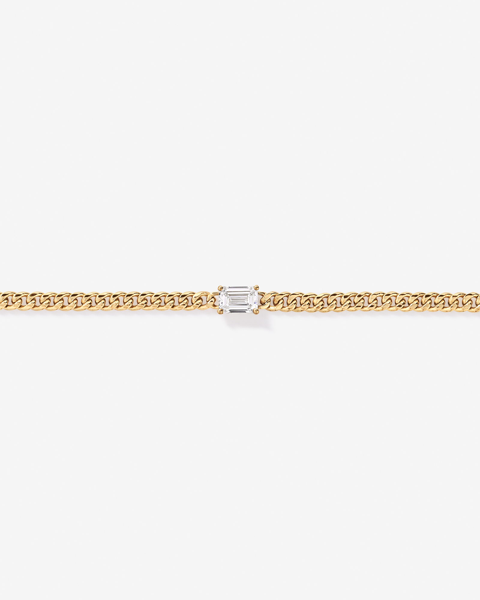 1.00 Carat TW Emerald Cut Laboratory-Grown Diamond Bracelet in 10kt Yellow Gold