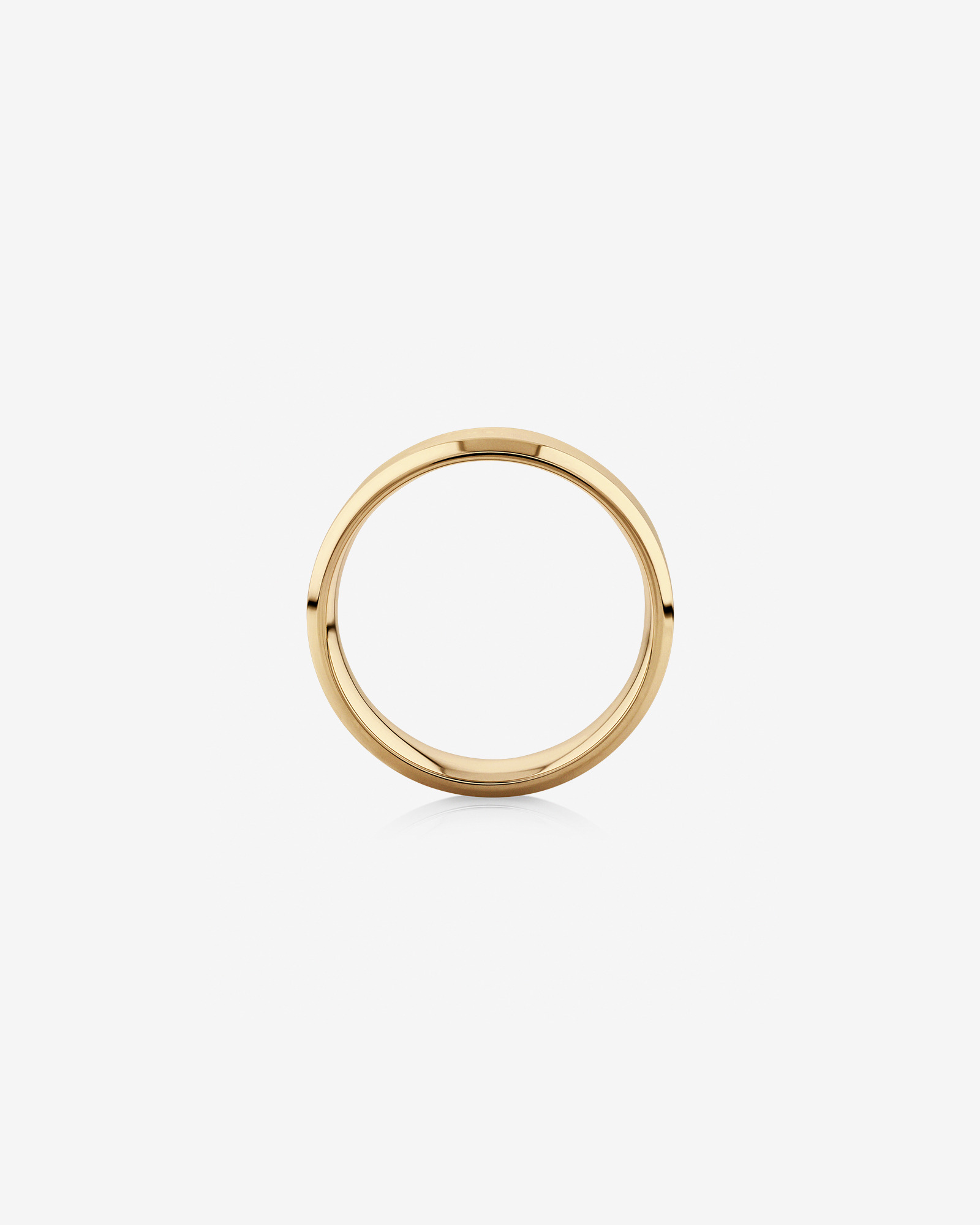 7mm Flat Bevelled Wedding Band 10kt Yellow Gold