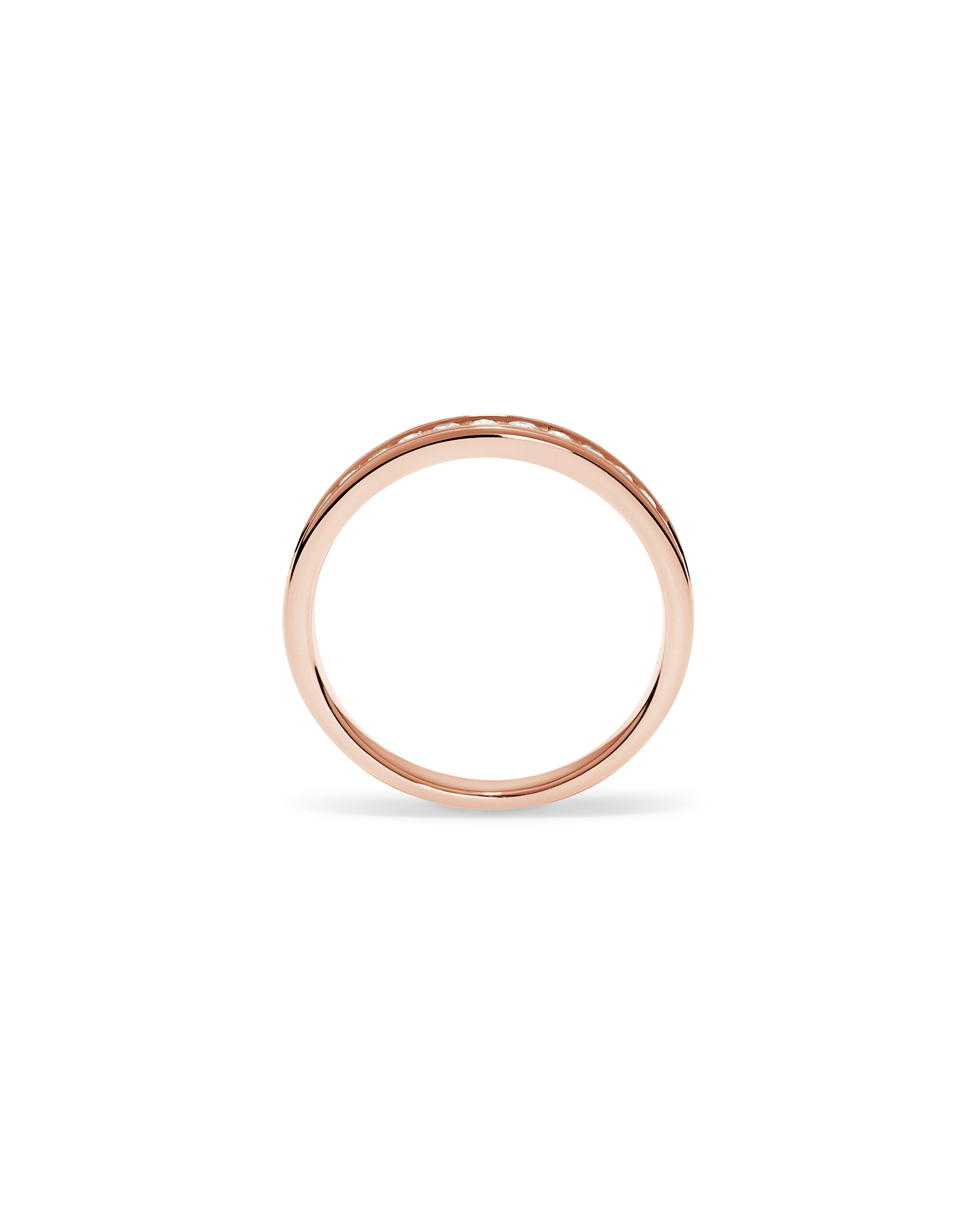 0.30 Carat TW Round Brilliant Laboratory-Grown Diamond Wedding Ring 14kt Rose Gold