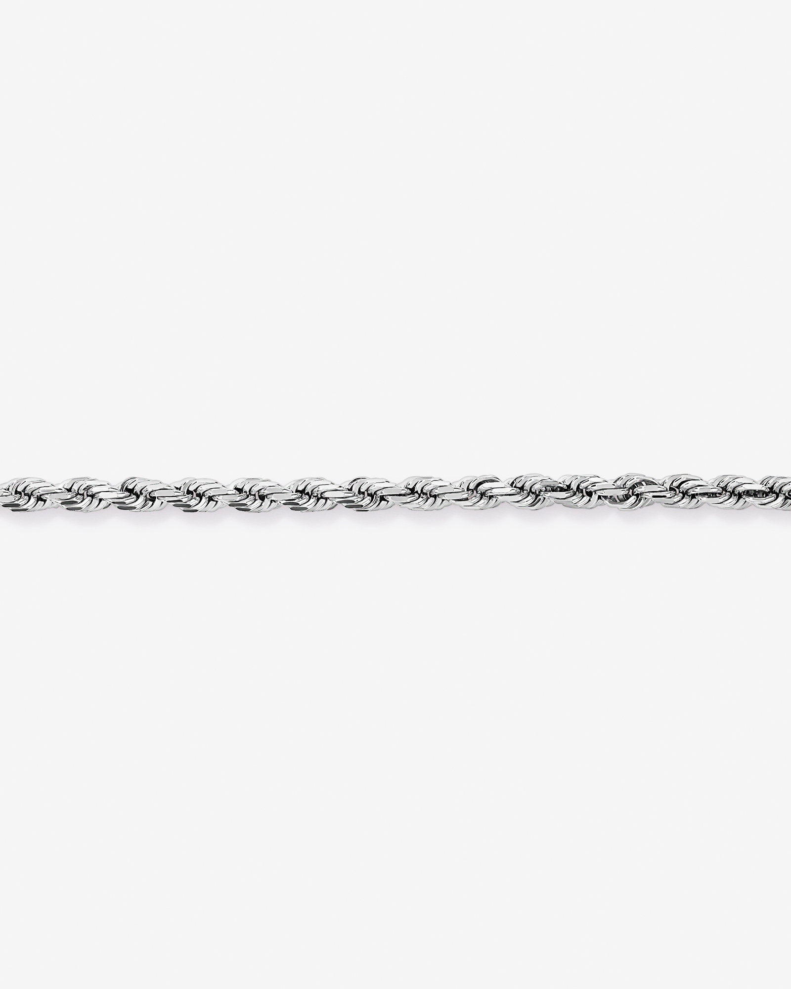 55cm (22") 5.1mm Width Rope Chain in Sterling Silver