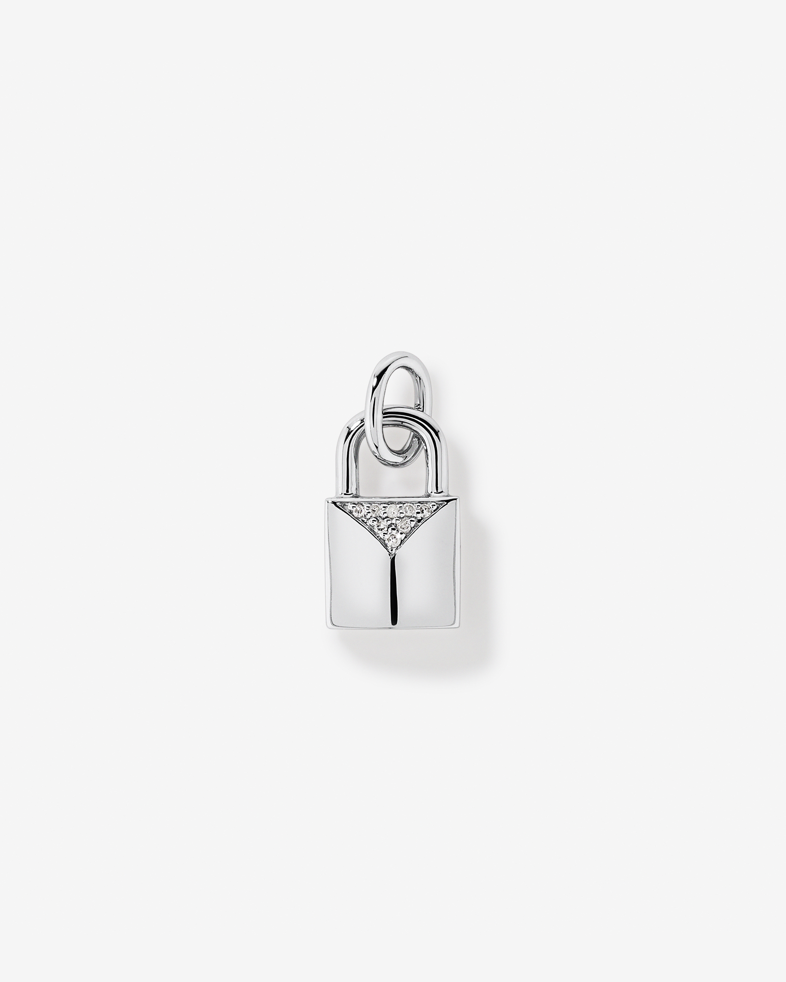 Pendentif Diamond Signature Lock en or blanc 10 carats
