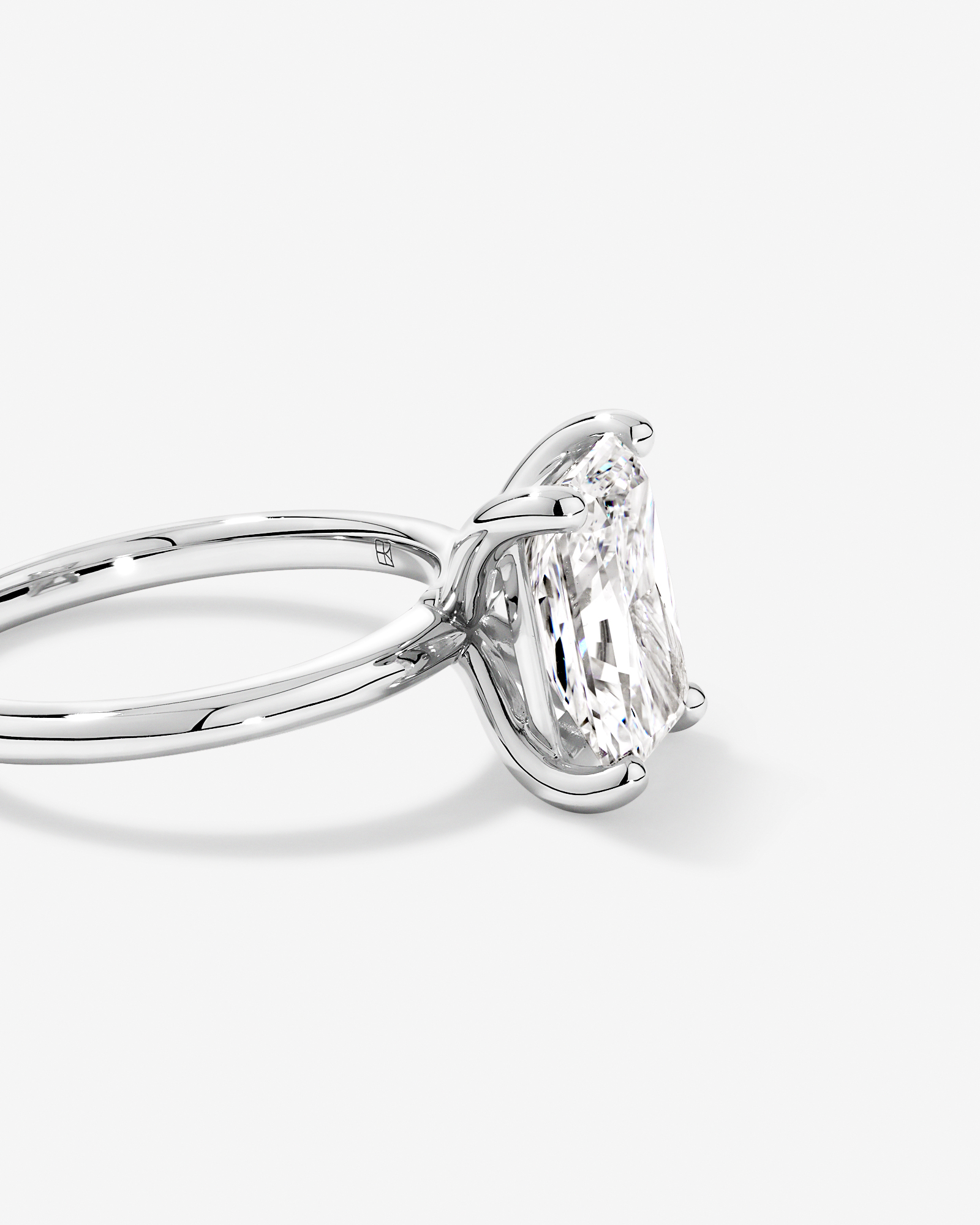 3.00 Carat TW Radiant Cut Laboratory-Grown Diamond Solitaire Engagement Ring Platinum