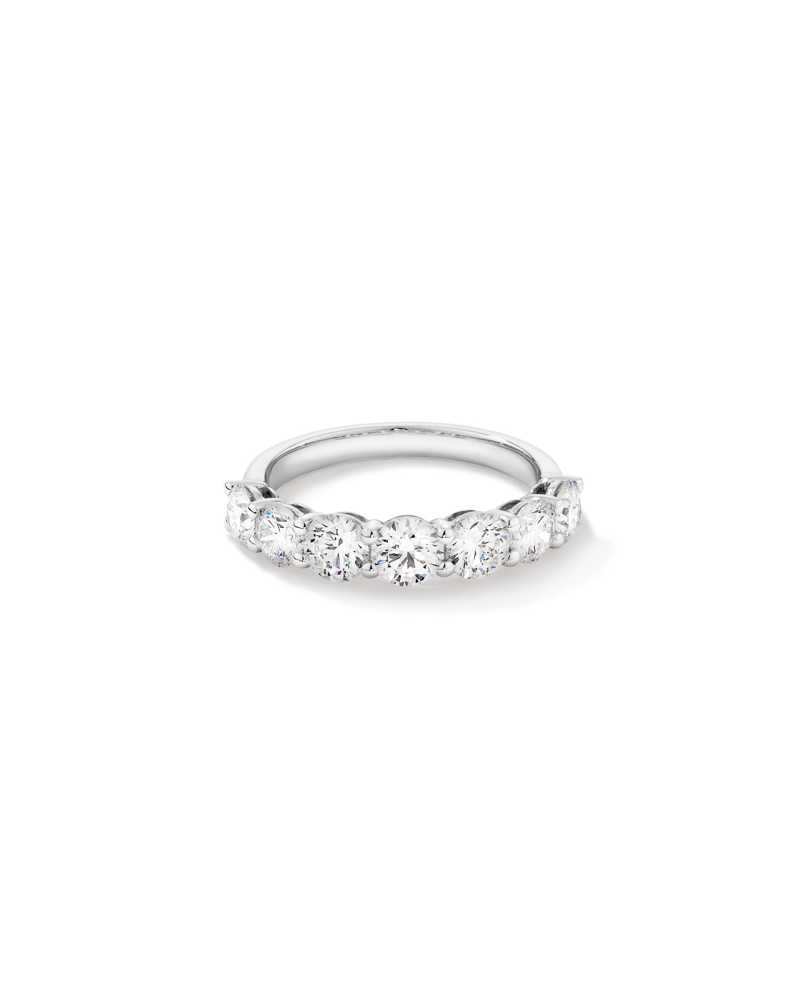 2.00 Carat TW Round Brilliant Laboratory-Grown Diamond Wedding Ring 14kt White Gold