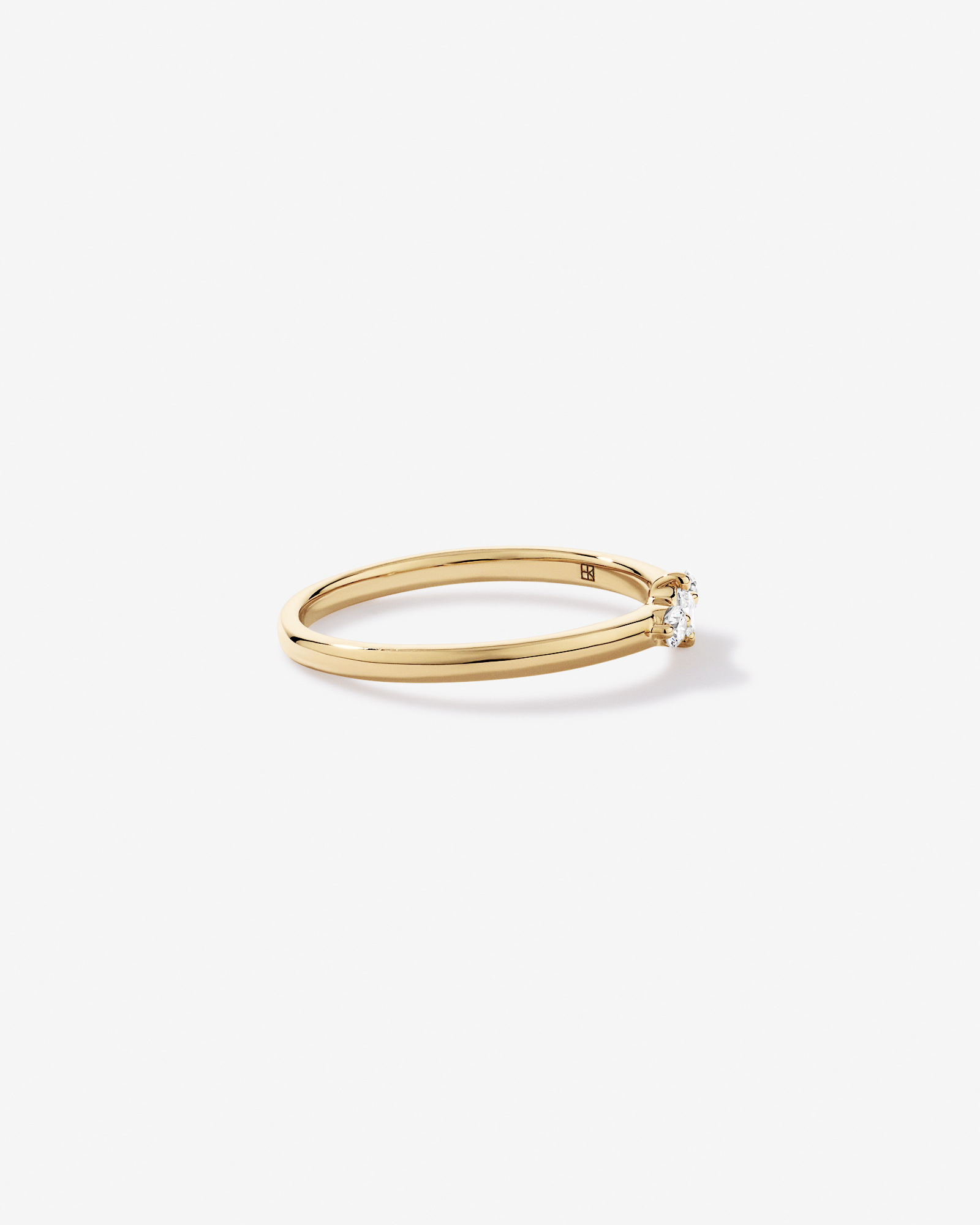 Carat TW Laboratory-Grown Diamond Stacker Ring 10kt Yellow Gold