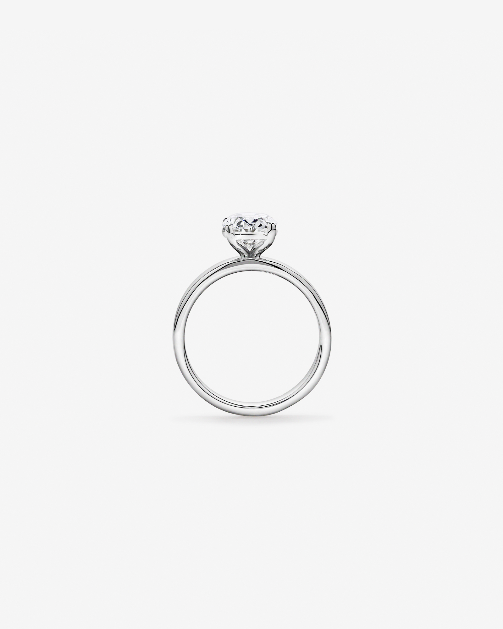 2.00TW Oval Laboratory-Grown Diamond Solitaire Ring in 14kt White Gold