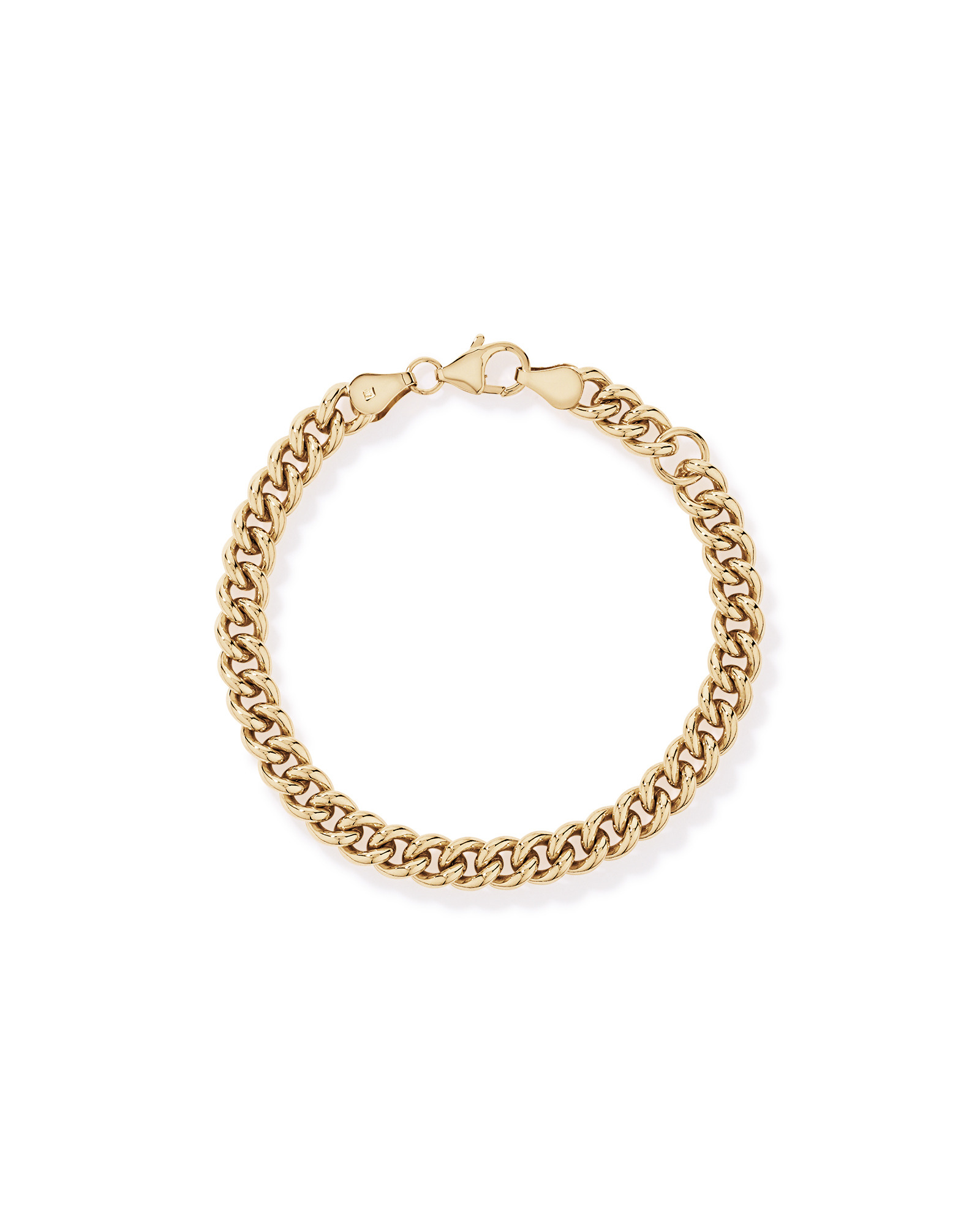 19cm (8") Round Curb Chain in 18kt Vermeil
